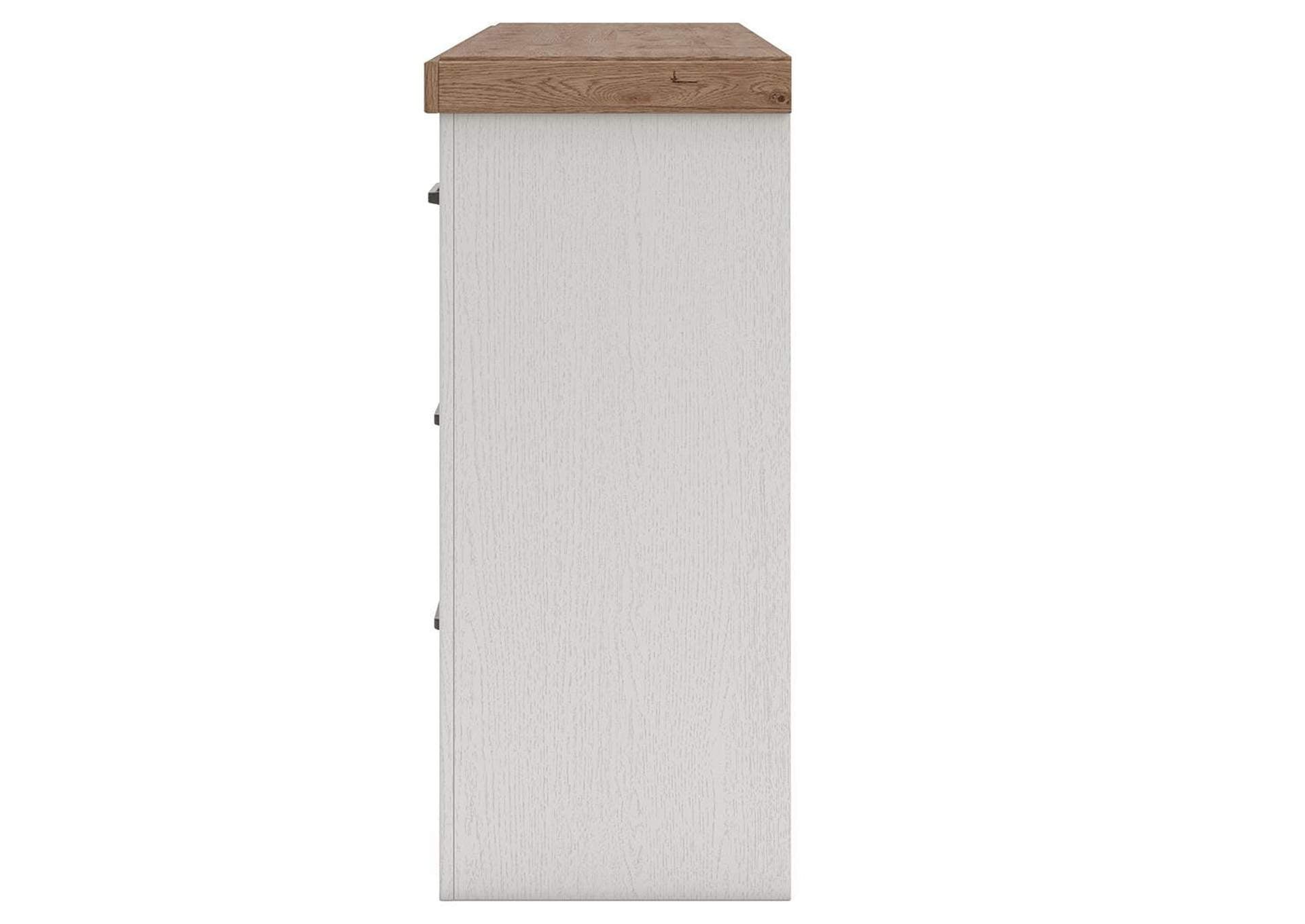 Savonport King Panel Bed with Storage, Dresser and Nightstand side view