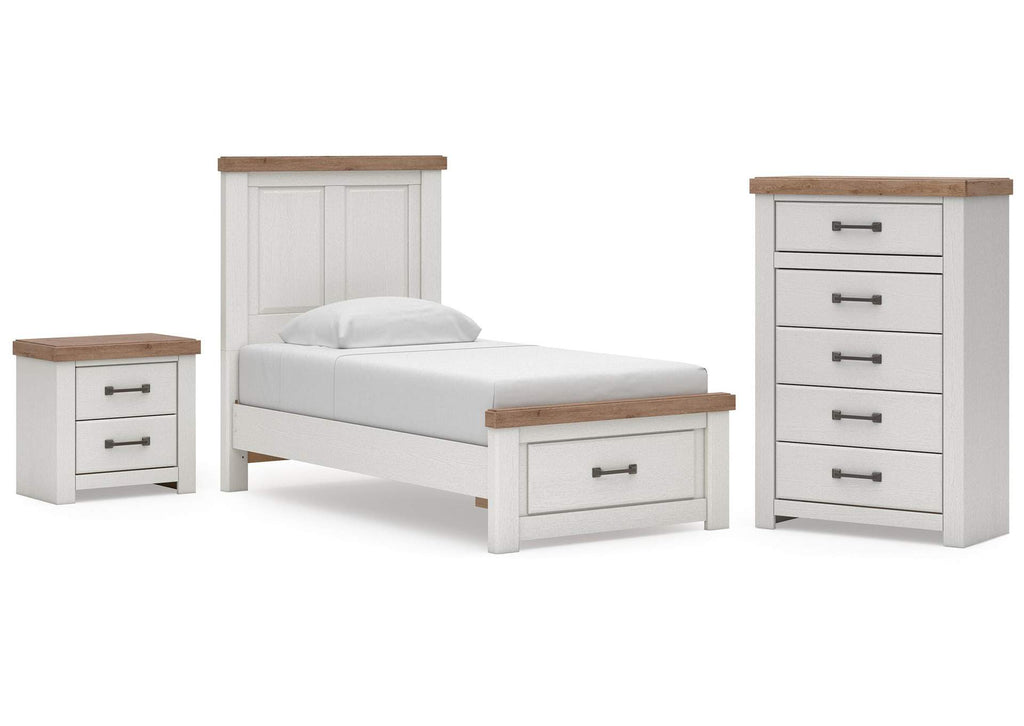 Savonport Twin Panel Storage Bed, Chest and Nightstand