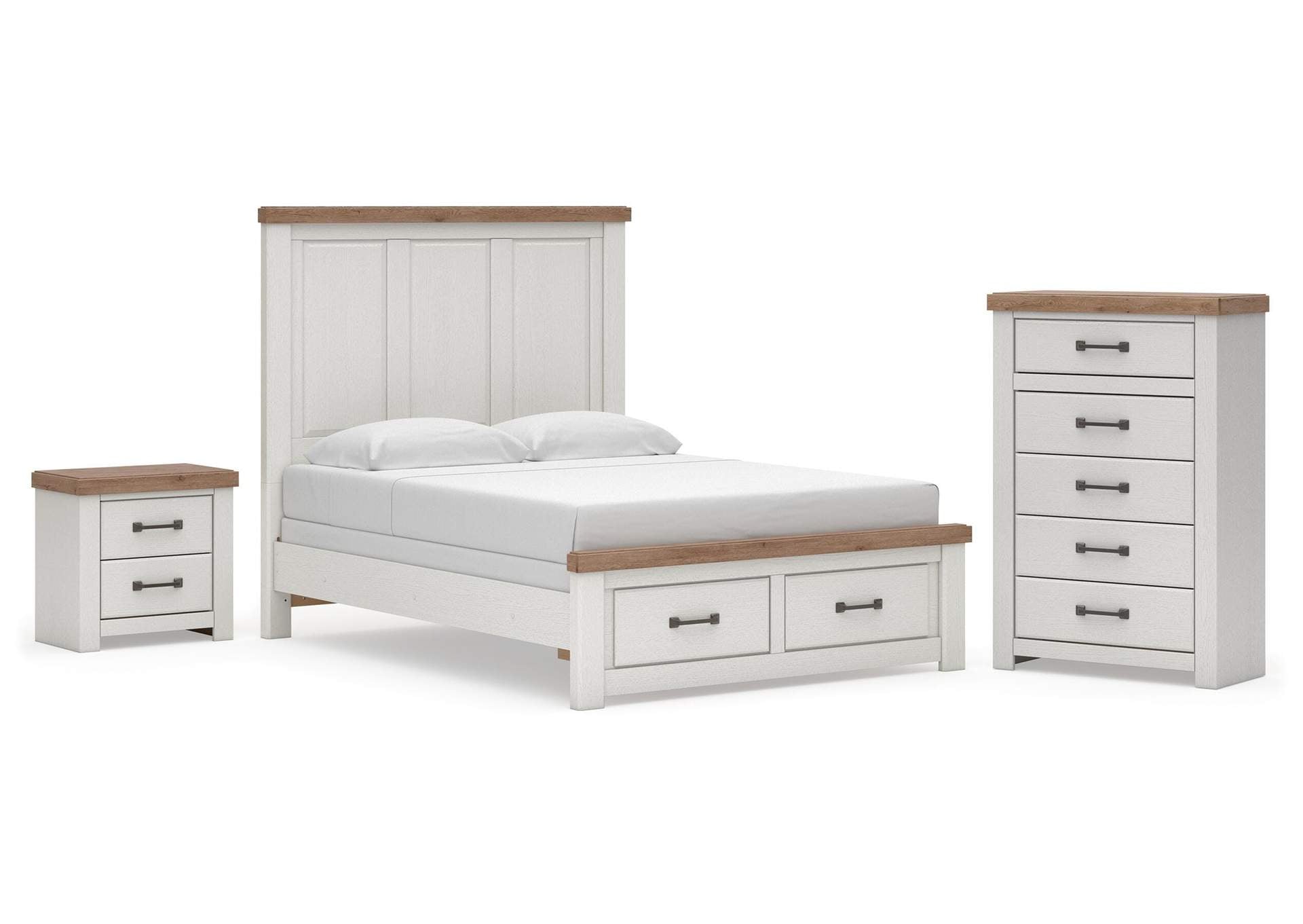 Savonport Queen Panel Storage Bed, Chest and Nightstand