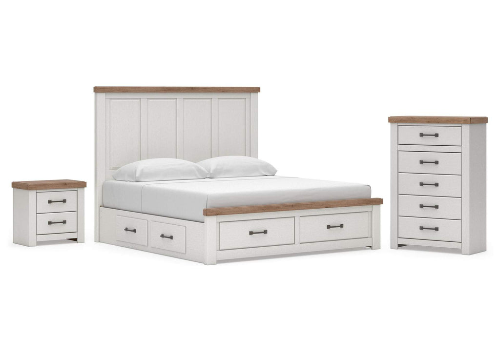 Savonport King Panel Storage Bed, Chest and Nightstand