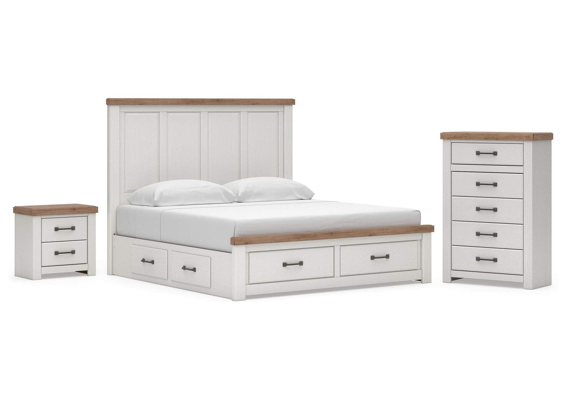 Savonport King Panel Storage Bed, Chest and Nightstand