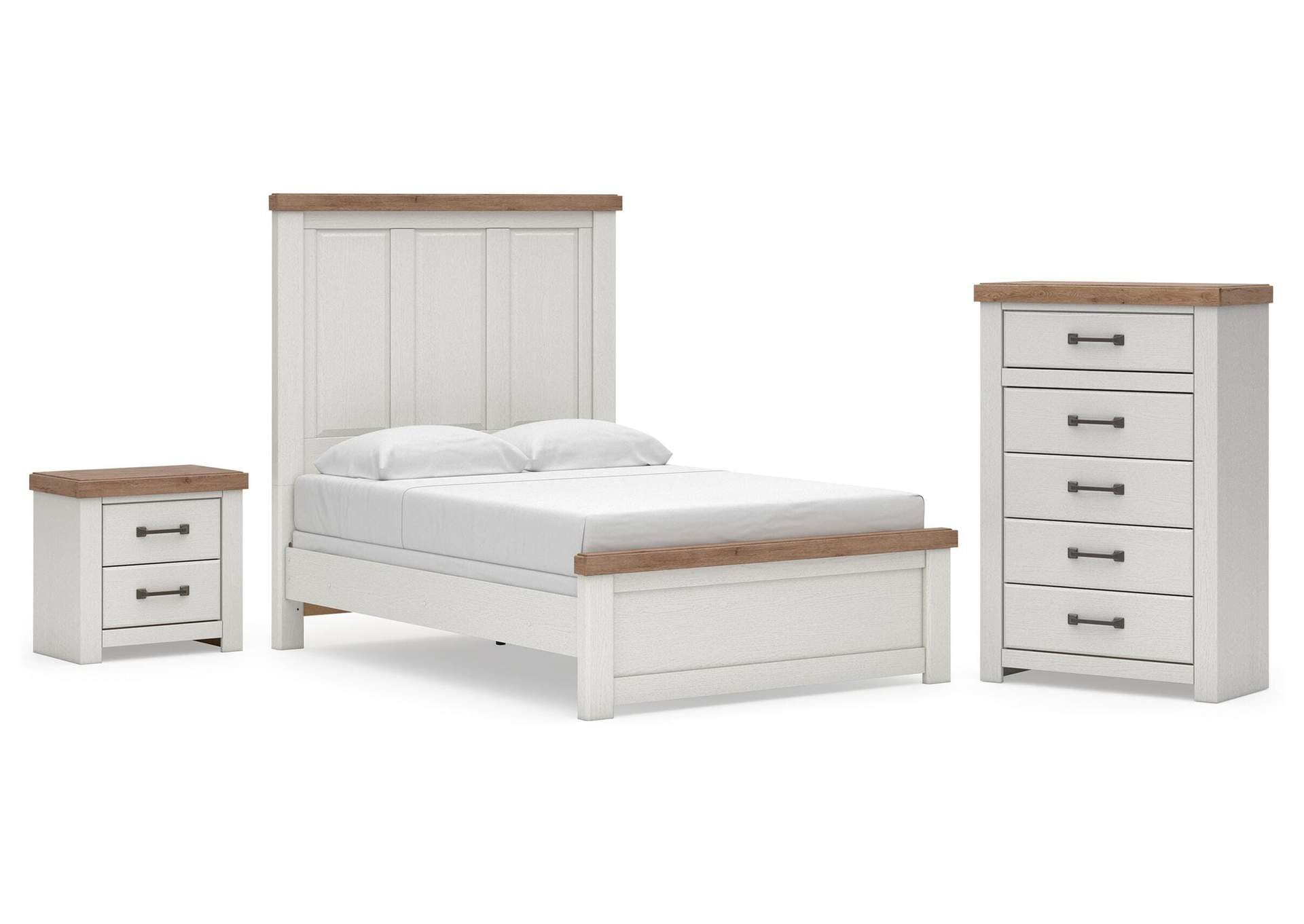 Savonport Full Panel Bed, Chest and Nightstand