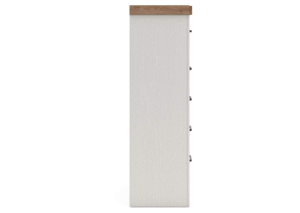 Savonport Full Panel Bed, Chest and Nightstand side view