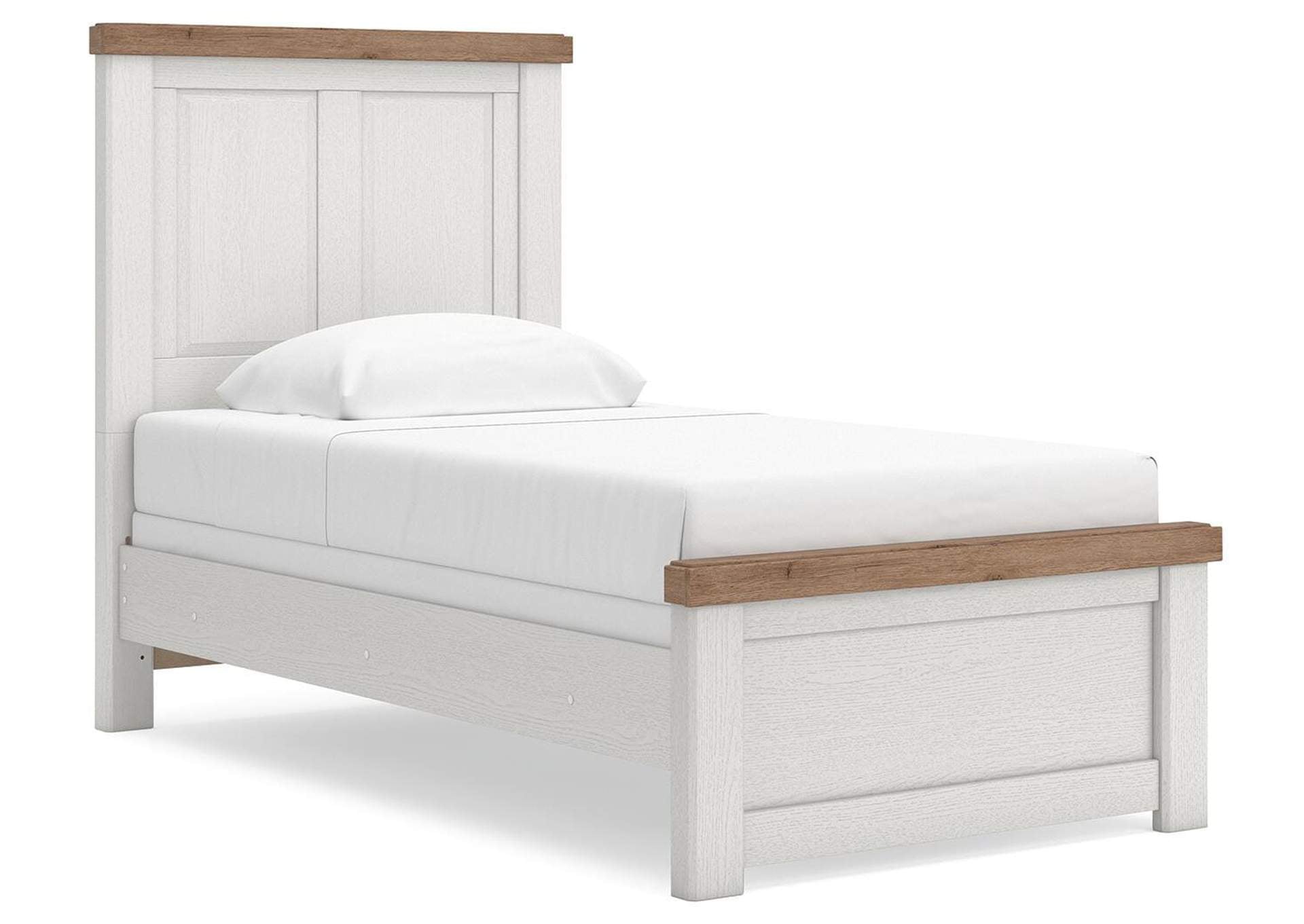 Savonport Twin Panel Bed, Dresser and Mirror angled view