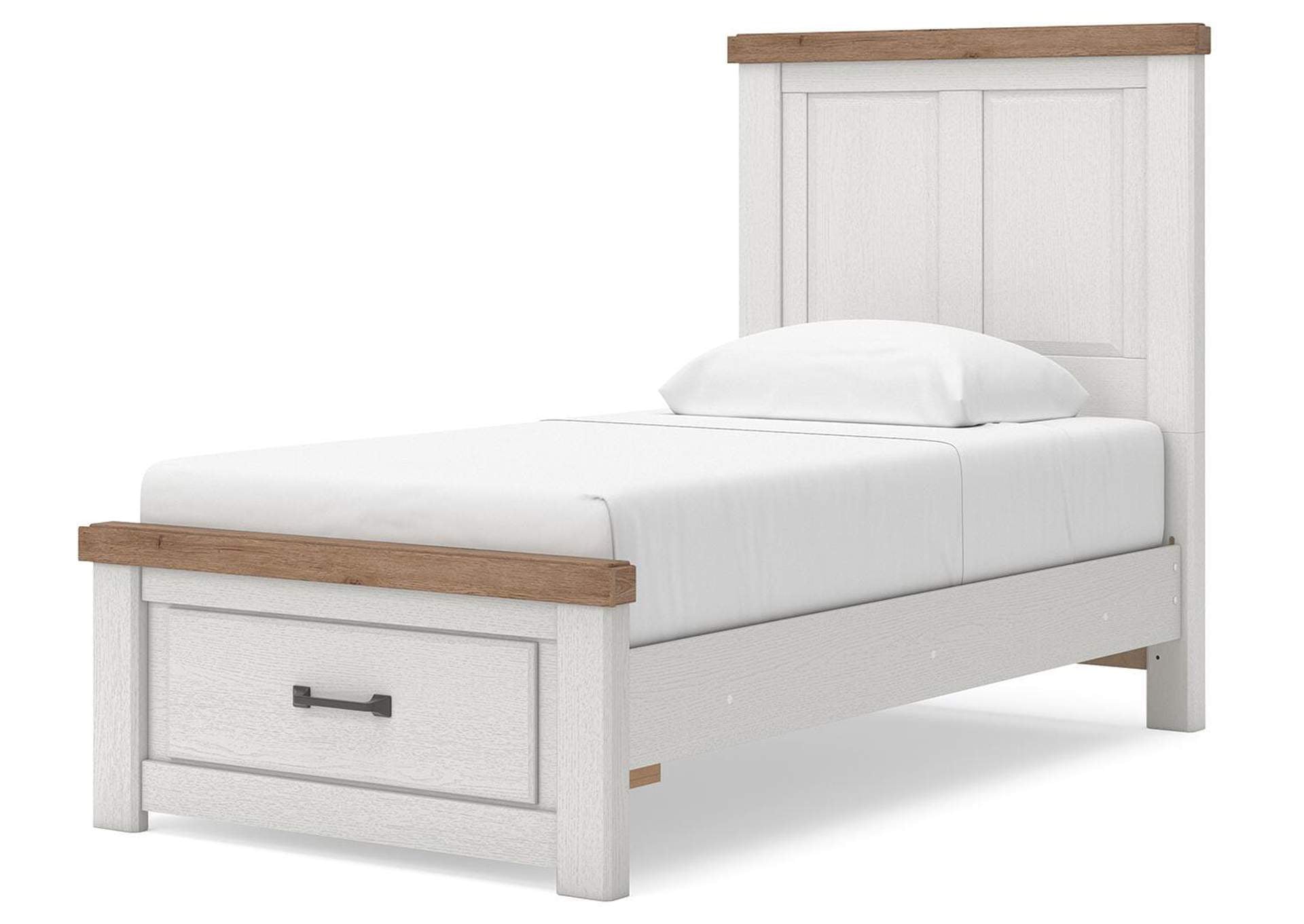 Savonport Twin Panel Storage Bed and Dresser angled view