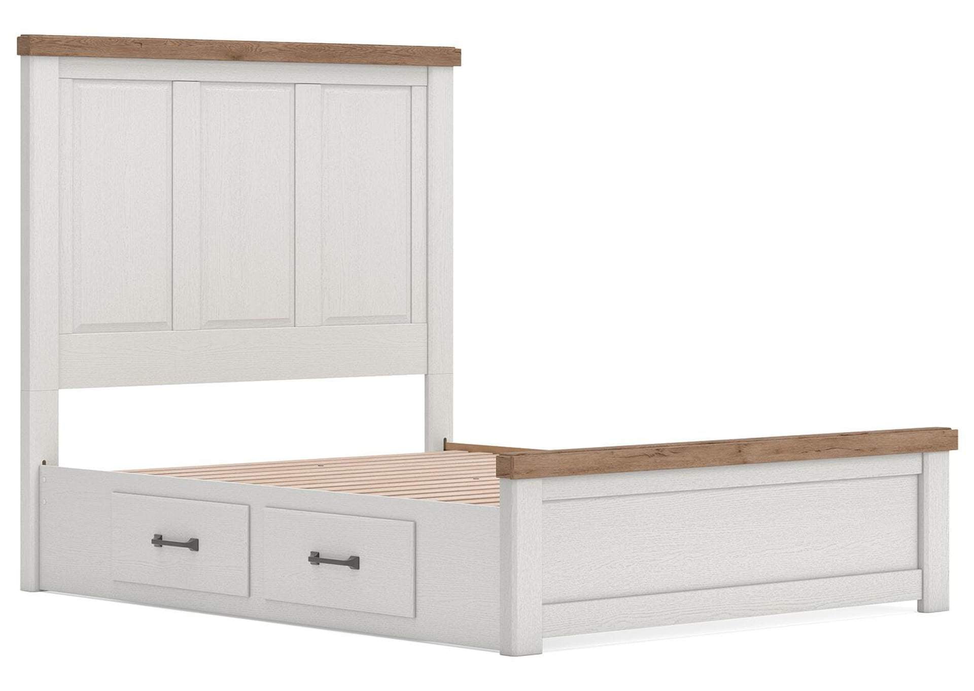 Savonport Queen Panel Bed with Storage, Dresser and Chest angled view