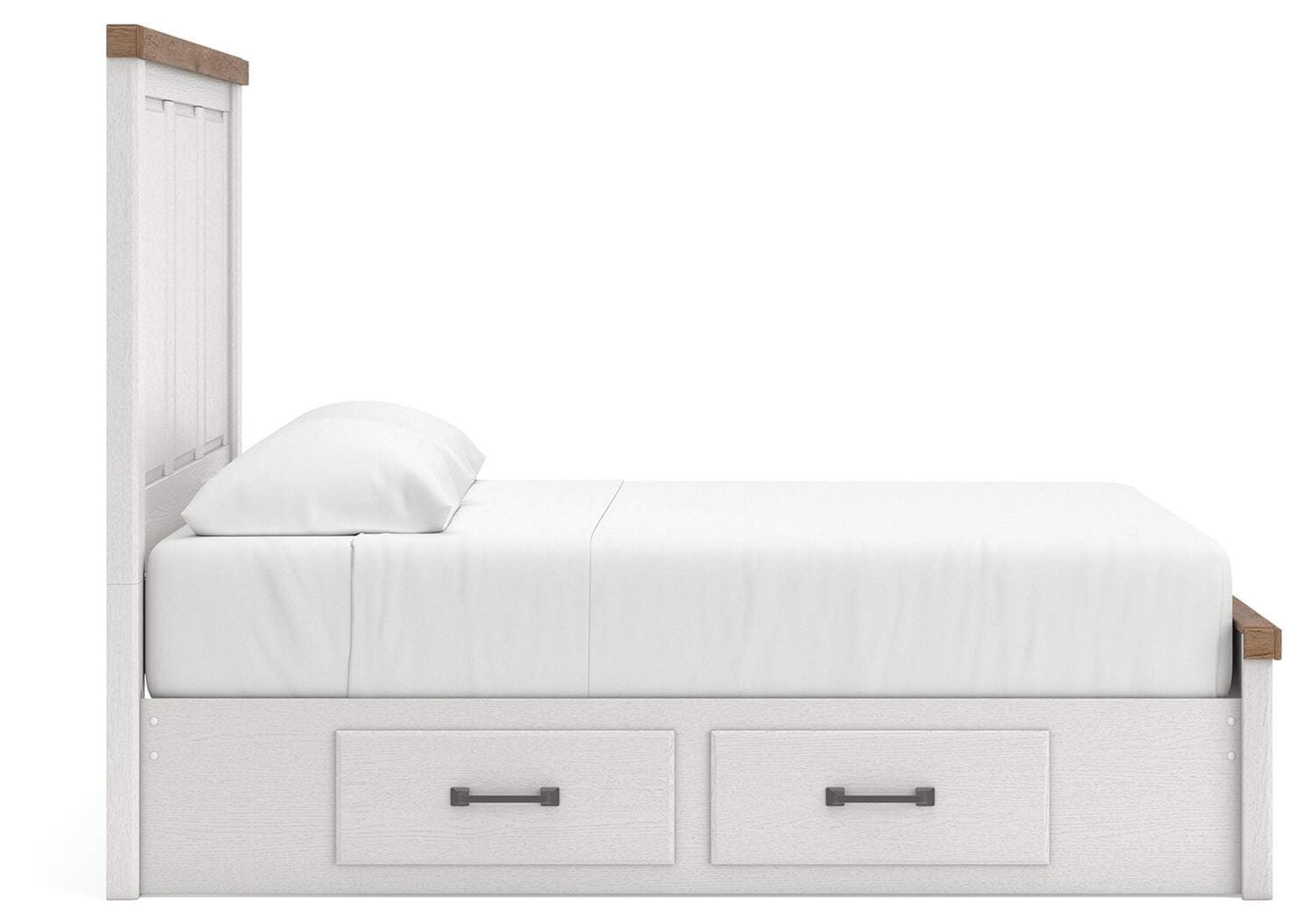 Savonport Queen Panel Bed with Storage, Dresser, Mirror and Chest side view