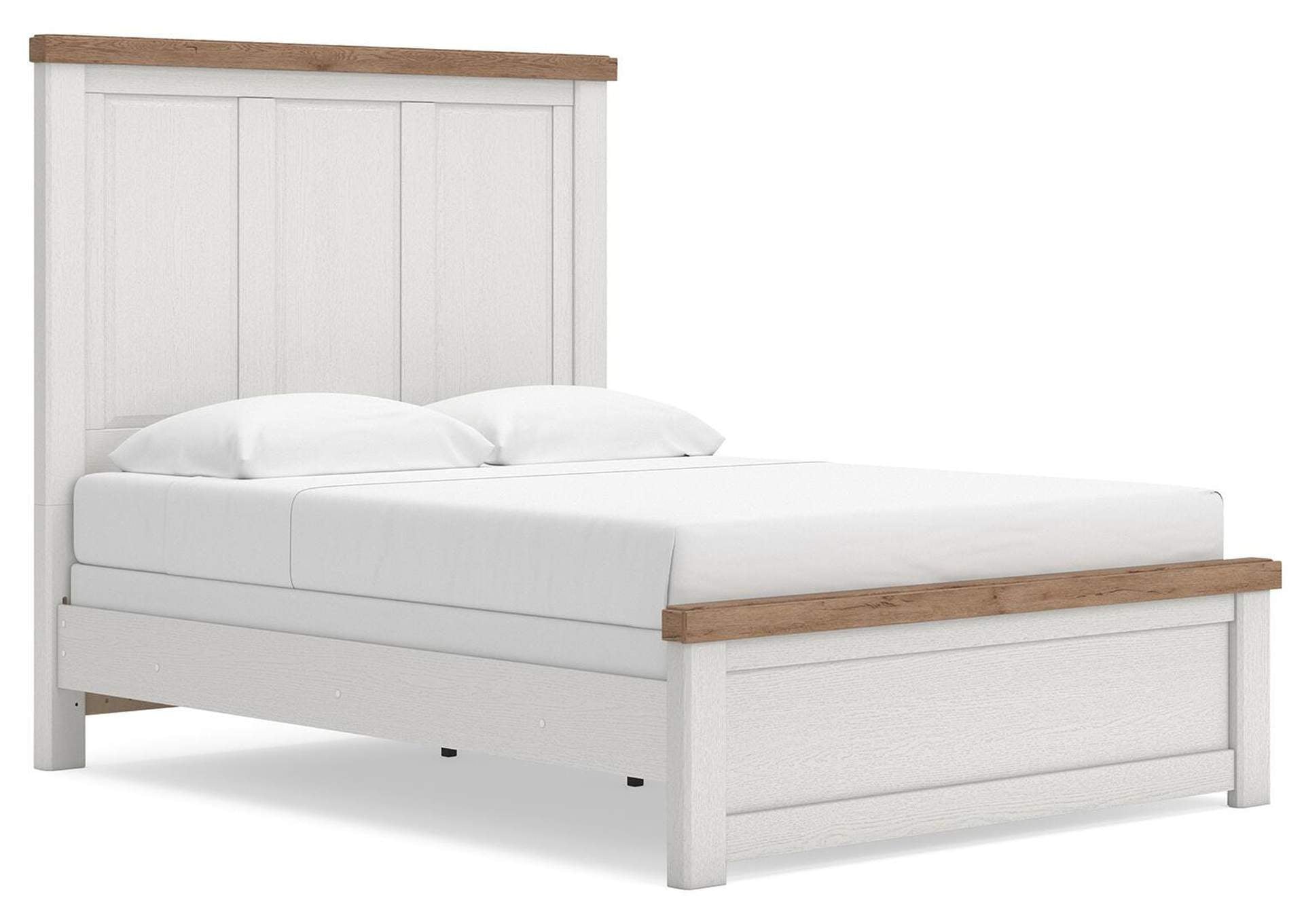Savonport Queen Panel Bed. Dresser, Mirror and Nightstand angled view