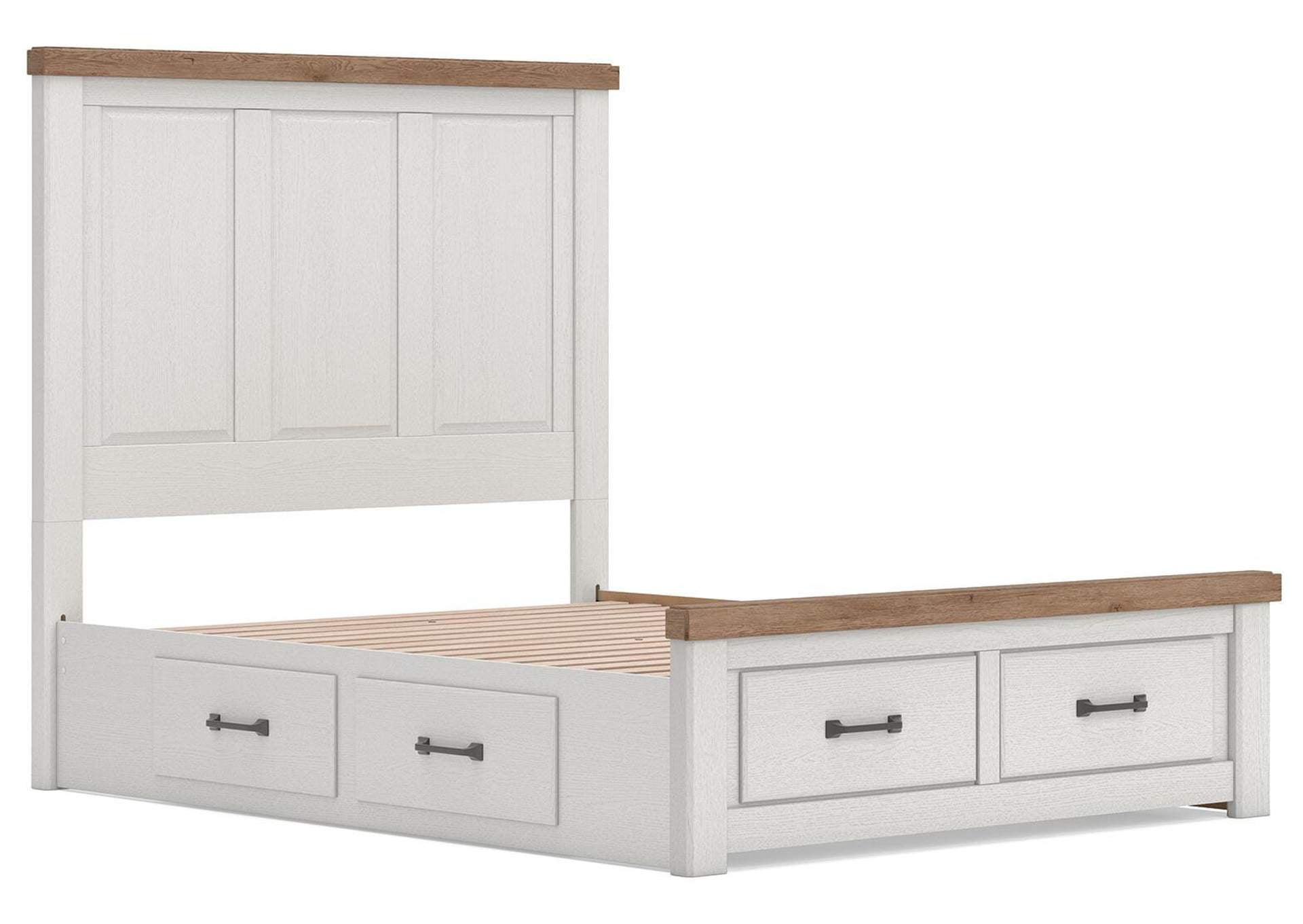 Savonport King Panel Storage Bed, Dresser and Chest angled view
