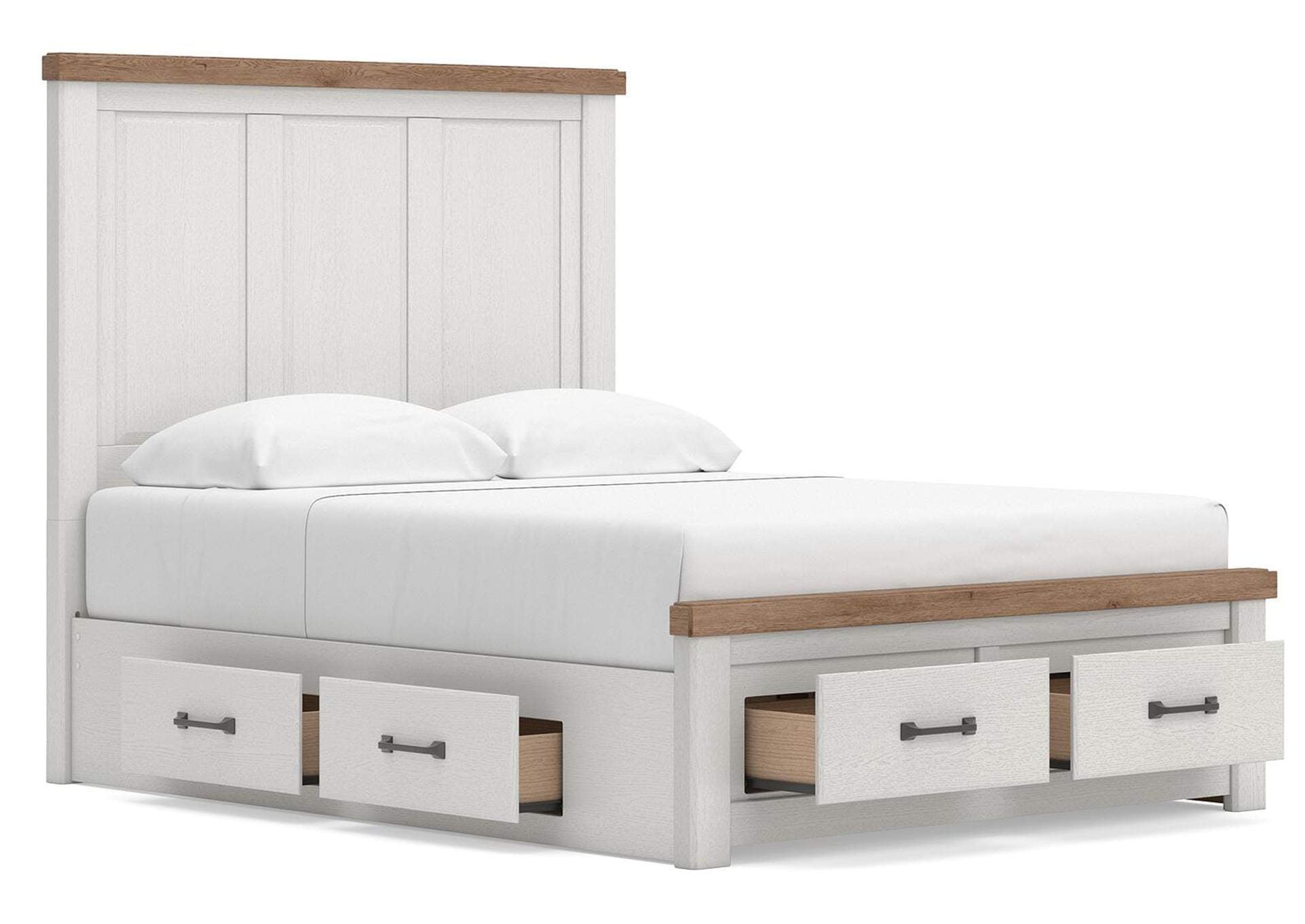 Savonport Queen Panel Storage Bed, Dresser and Chest angled view