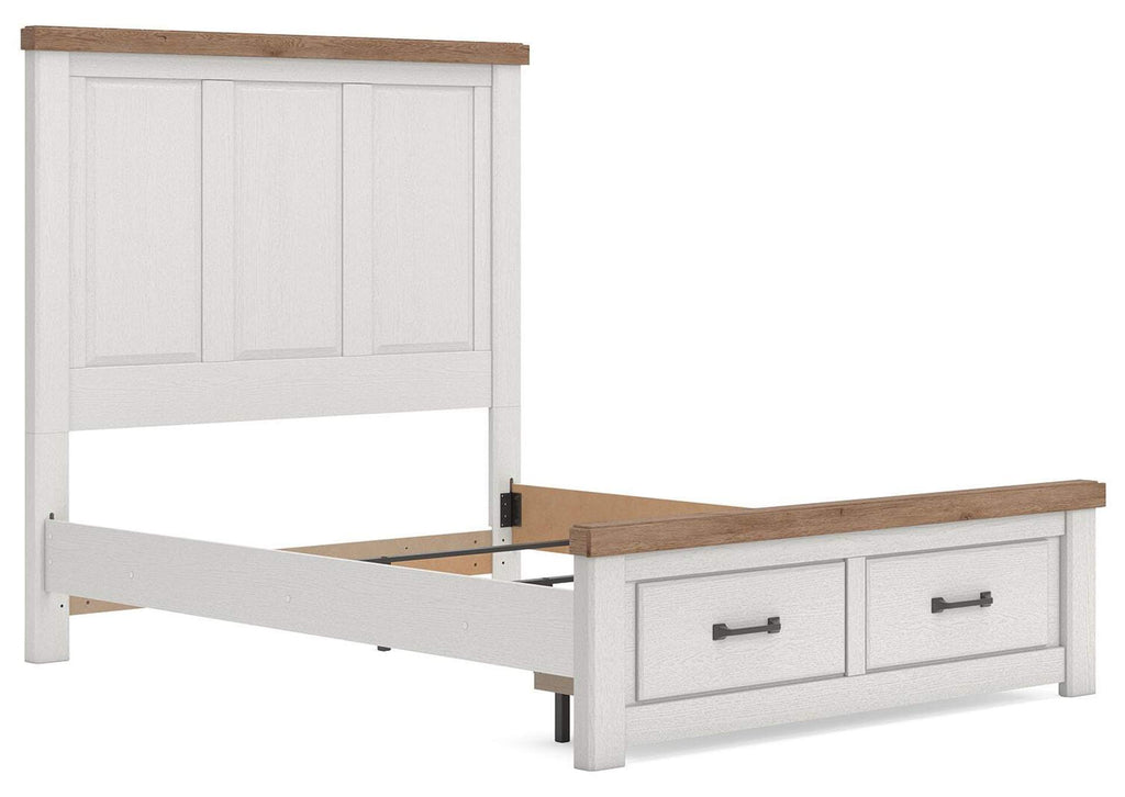 Savonport Queen Panel Storage Bed, Dresser, Mirror and Chest angled view