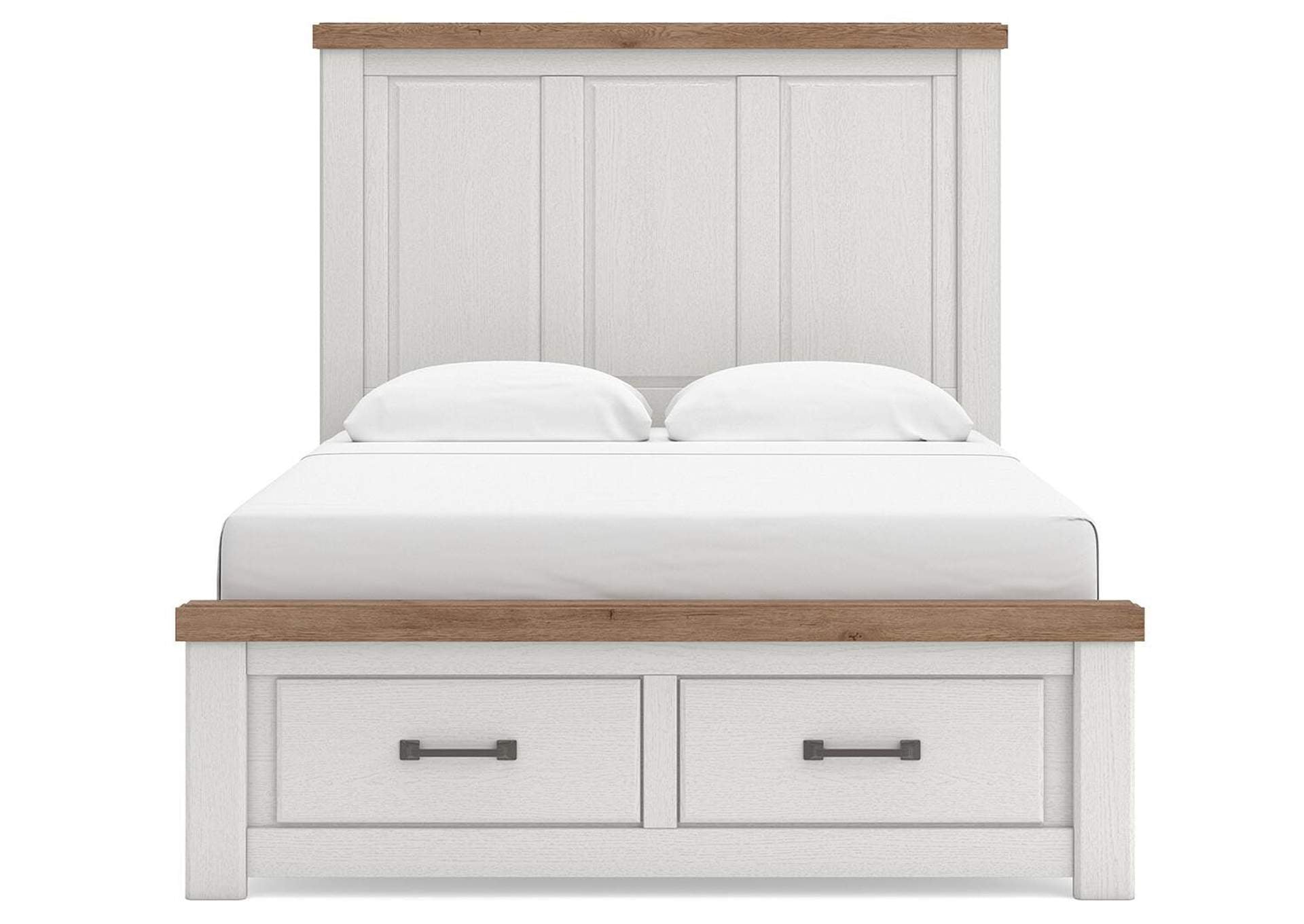 Savonport Queen Panel Storage Bed, Chest and Nightstand front view