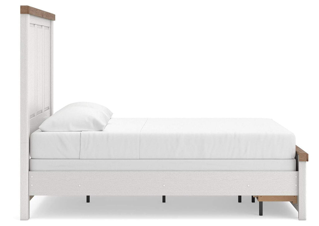 Savonport Queen Panel Storage Bed and Dresser side view