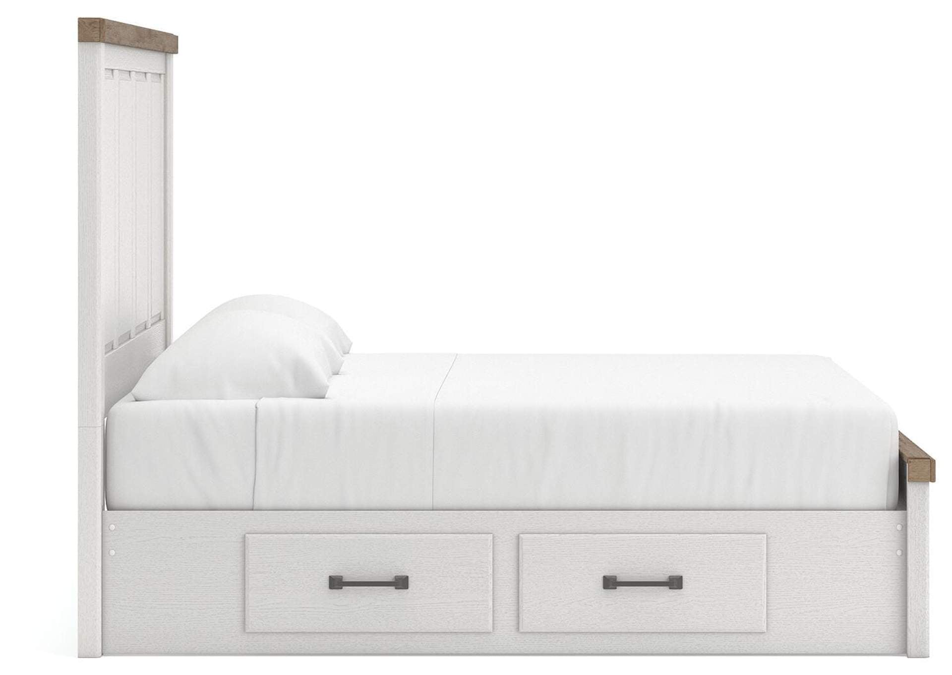 Savonport King Panel Bed with Storageand Dresser side view
