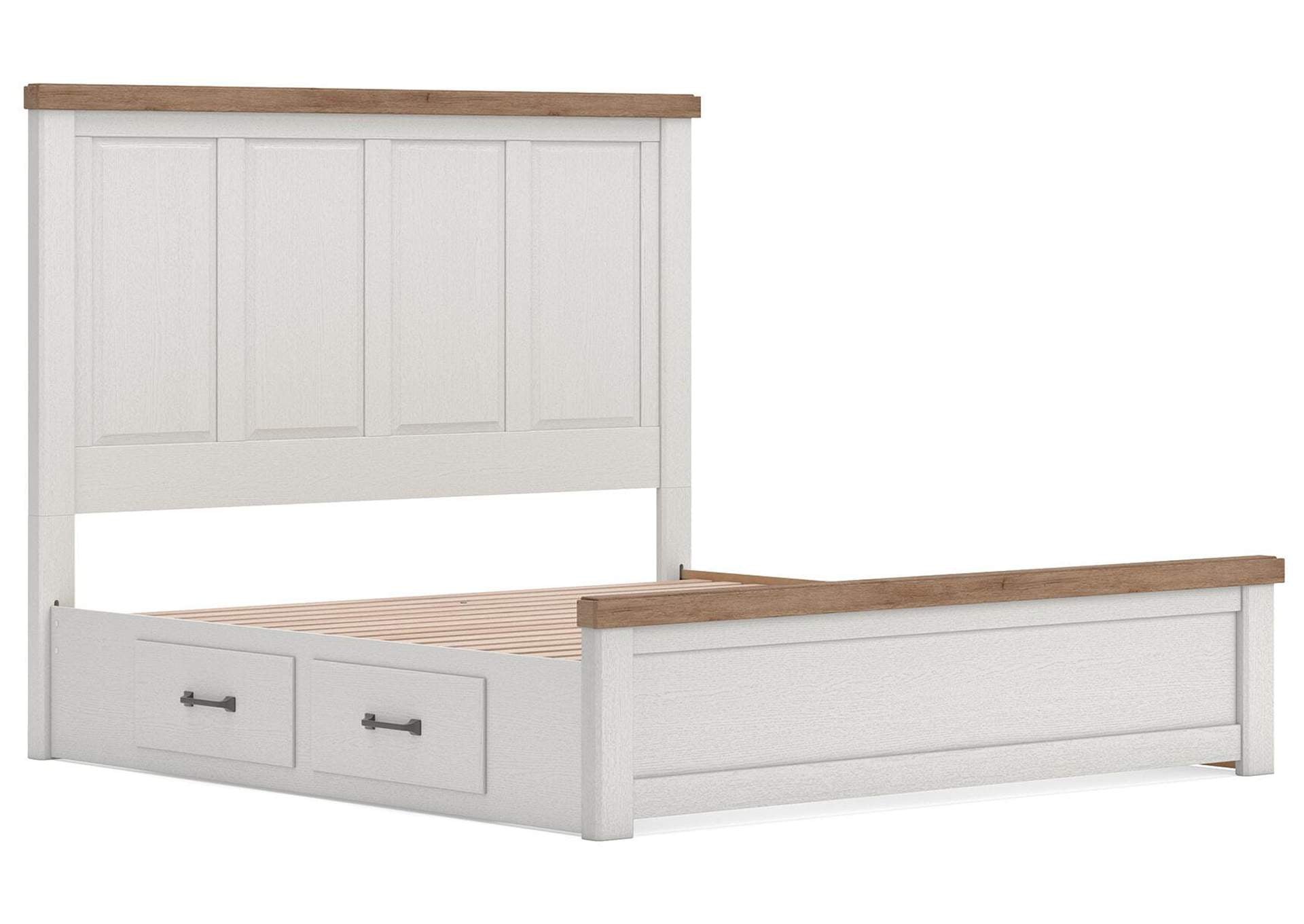 Savonport King Panel Bed with Storage, Dresser and Chest angled view