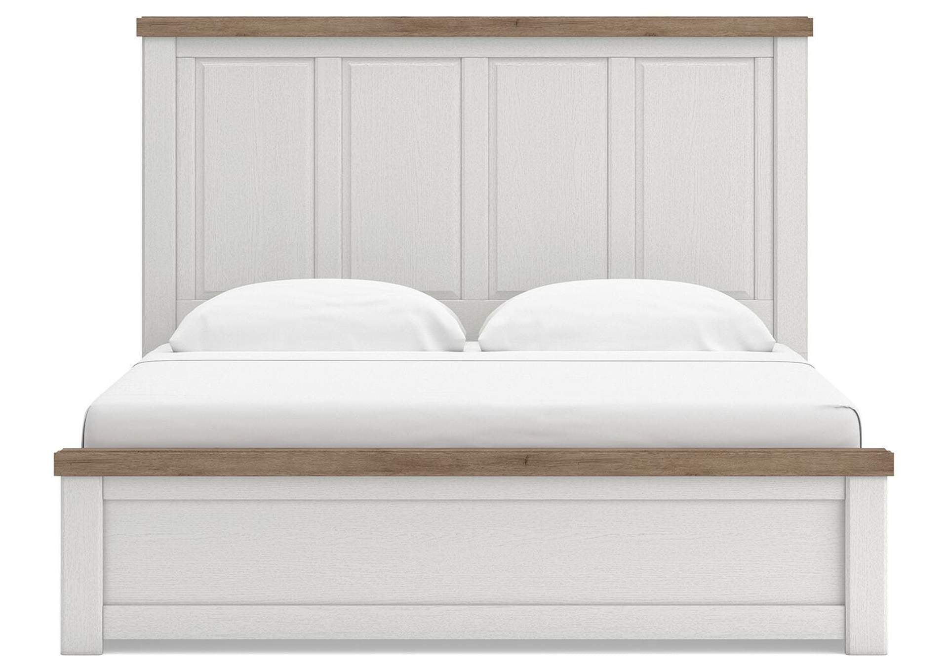 Savonport King Panel Bed with Storage, Dresser, Mirror, Chest and Nightstand front view
