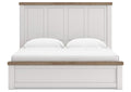 Savonport King Panel Bed with Storage, Dresser and Mirror