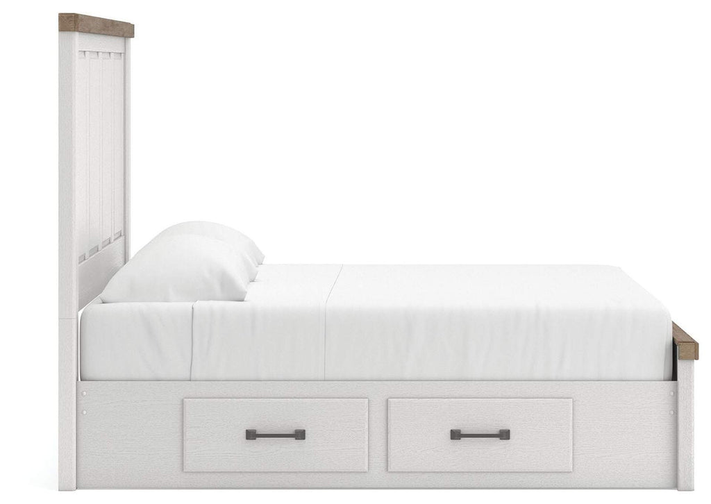 Savonport King Panel Bed with Storage, Dresser and Chest side view