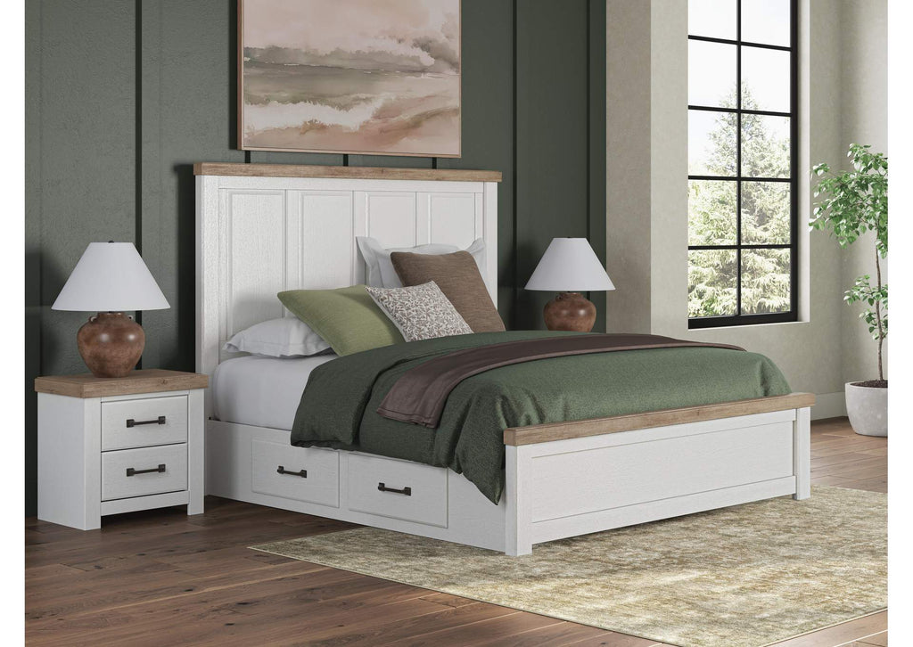 Savonport King Panel Bed with Storage, Dresser and Chest
