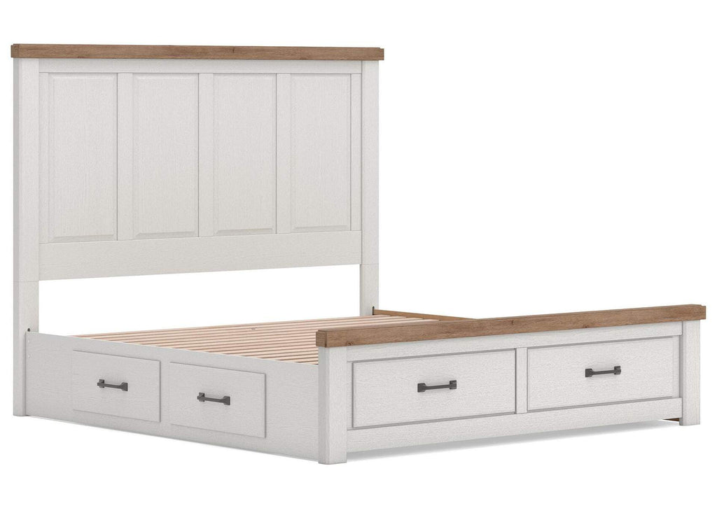 Savonport King Panel Storage Bed and Dresser angled view