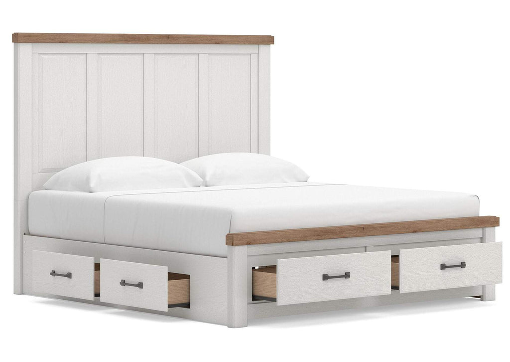 Savonport King Panel Storage Bed and Dresser angled view