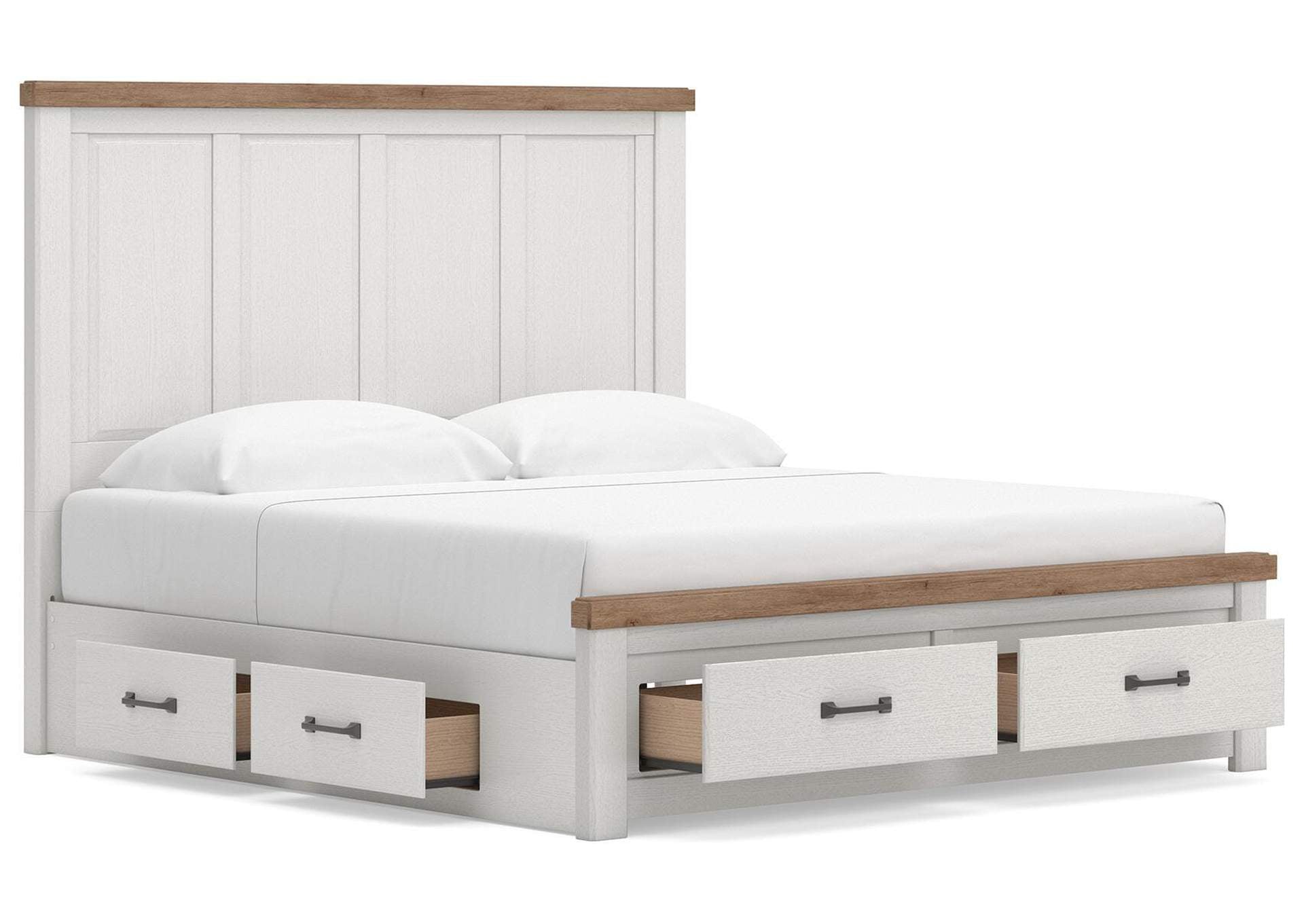 Savonport King Panel Storage Bed, Dresser and Chest angled view