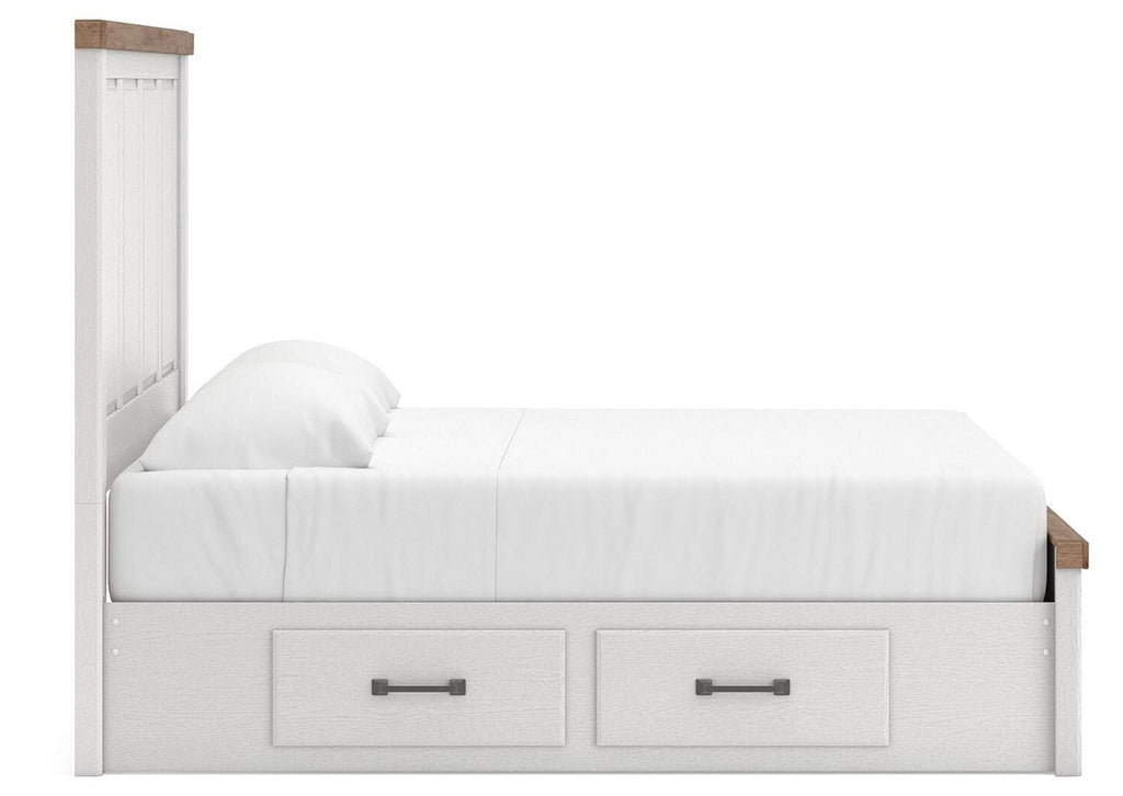 Savonport King Panel Storage Bed, Dresser, Mirror and Chest side view