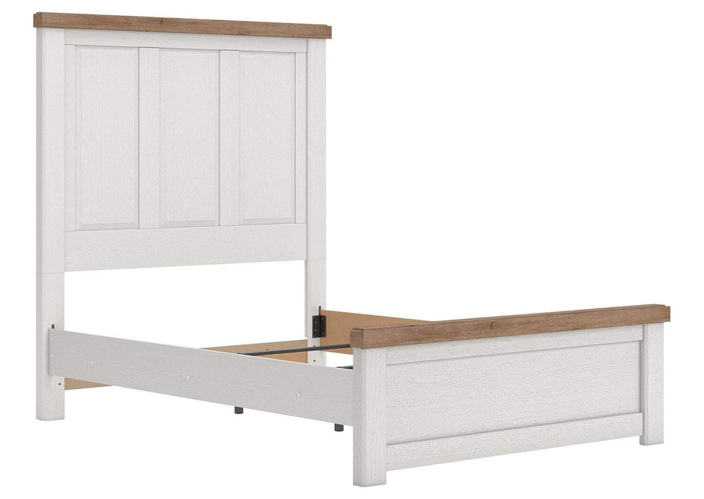 Savonport Full Panel Bed. Dresser, Mirror and Nightstand angled view