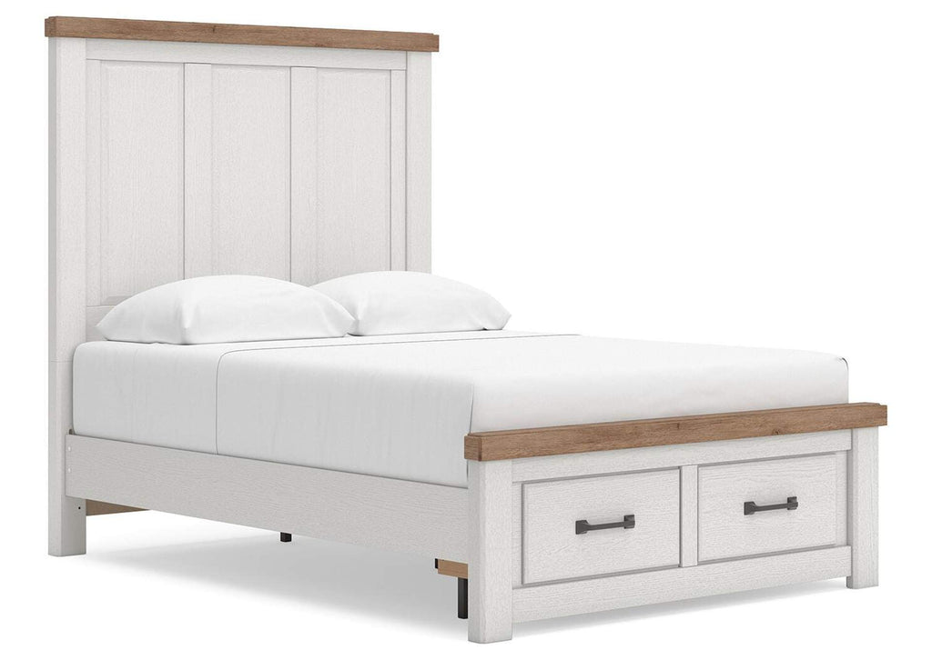 Savonport Full Panel Storage Bed, Chest and Nightstand angled view