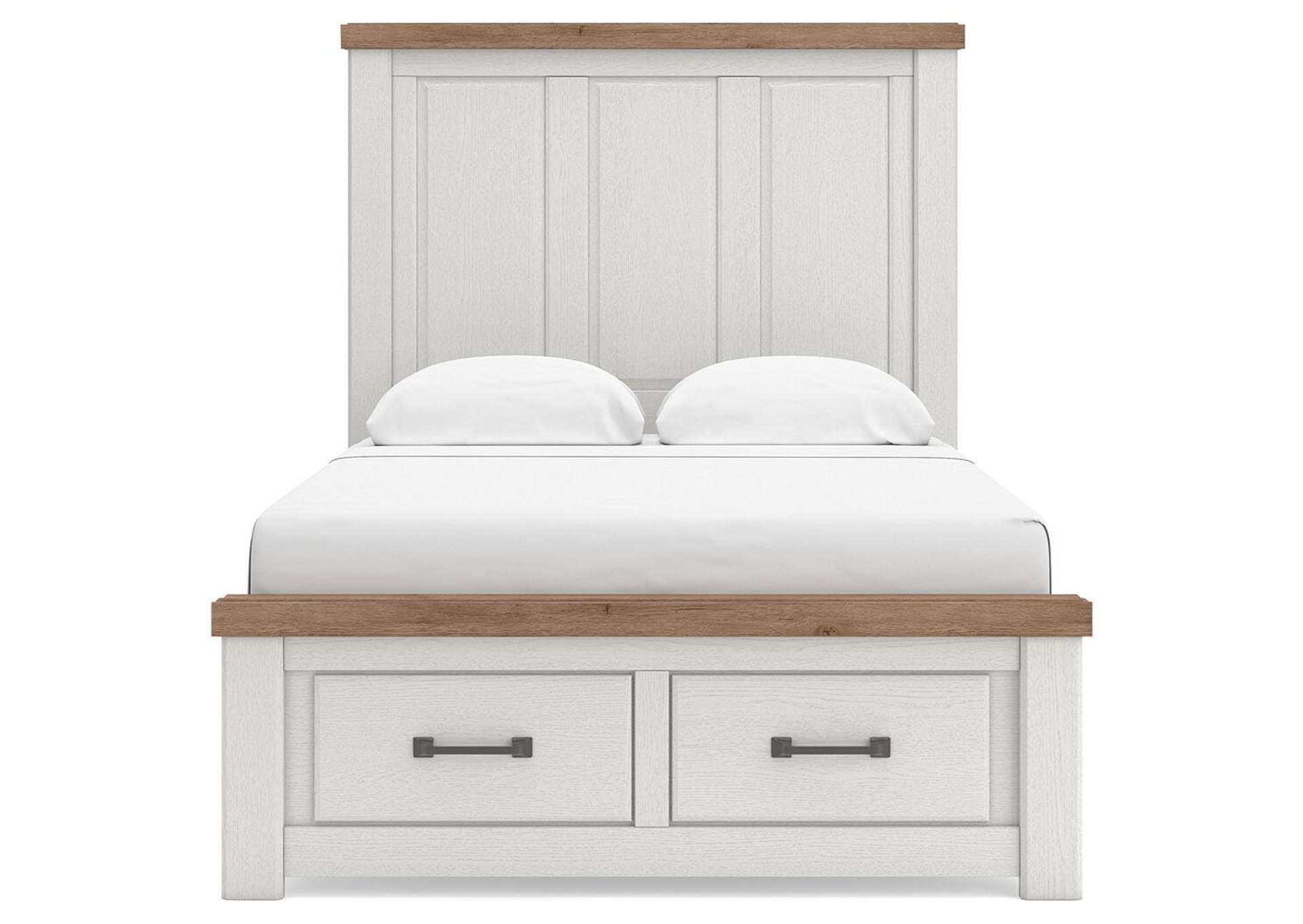 Savonport Full Panel Storage Bed, Dresser and Nightstand front view