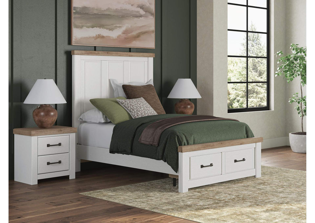 Savonport Full Panel Storage Bed. Dresser, Mirror and Nightstand
