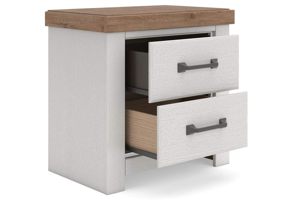 Savonport King Panel Storage Bed, Dresser and Nightstand angled view