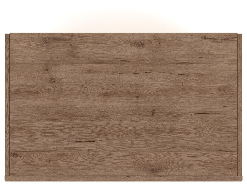 Savonport Nightstand in White/Brown, top view