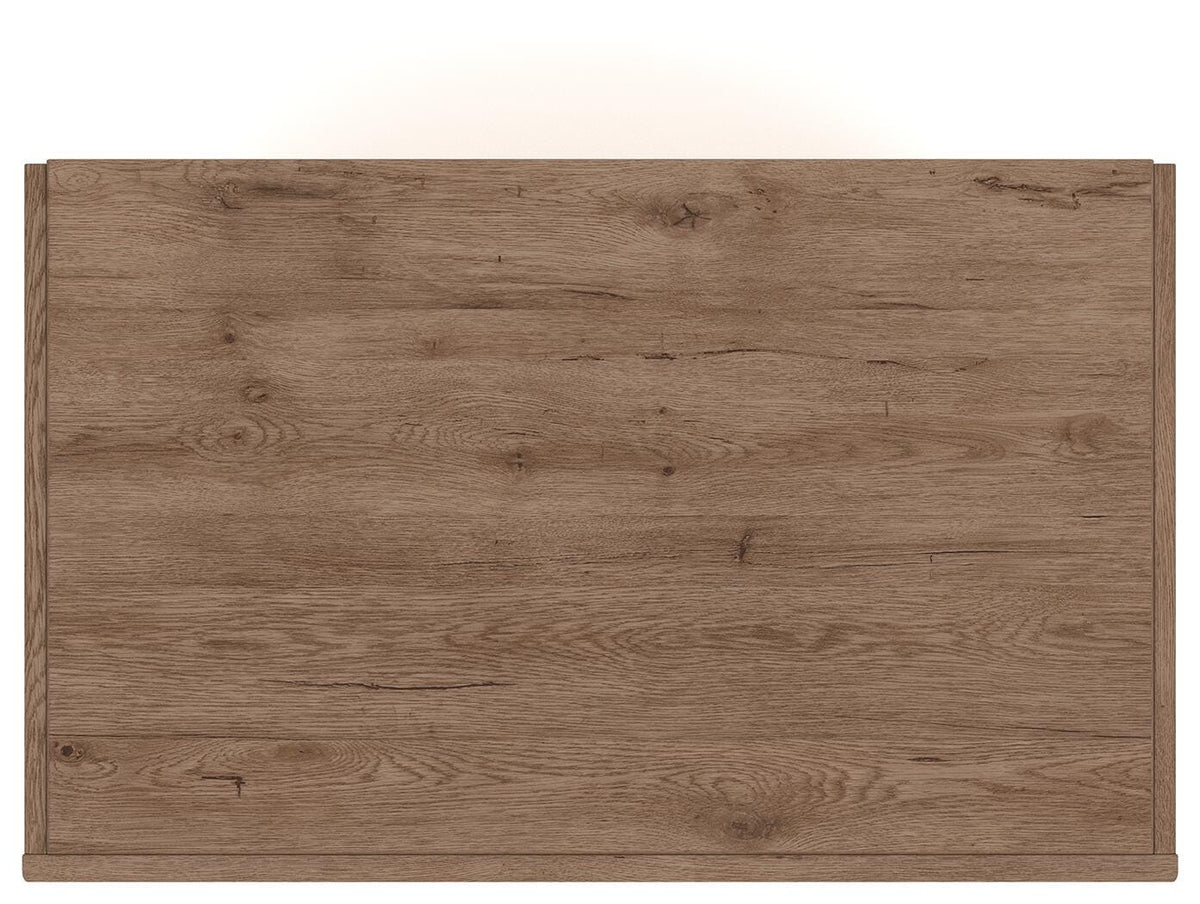 Savonport Nightstand in White/Brown, top view