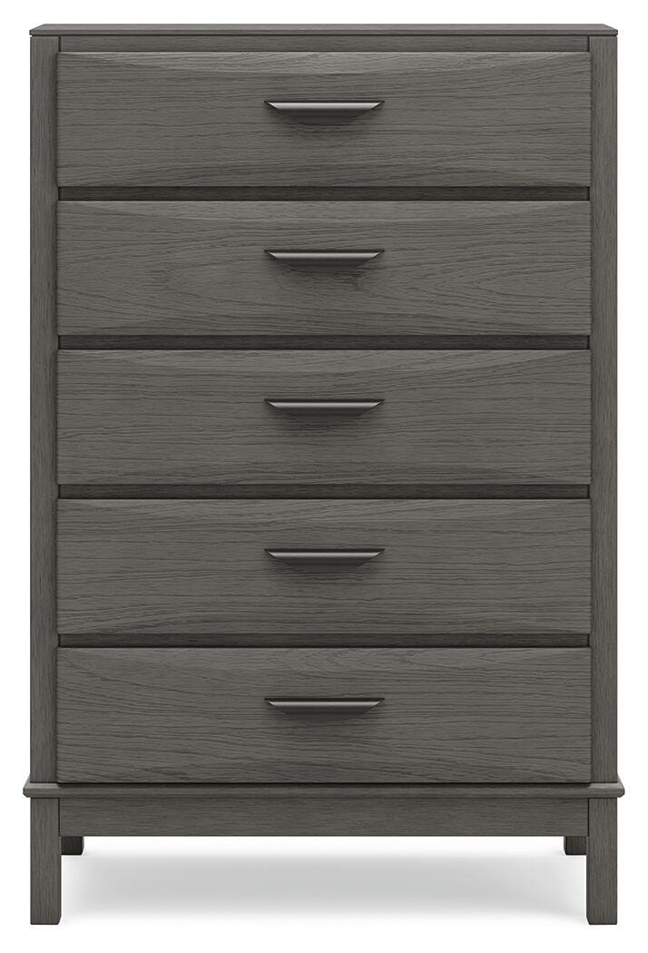 Mazing Chest of Drawers in Gray, front view