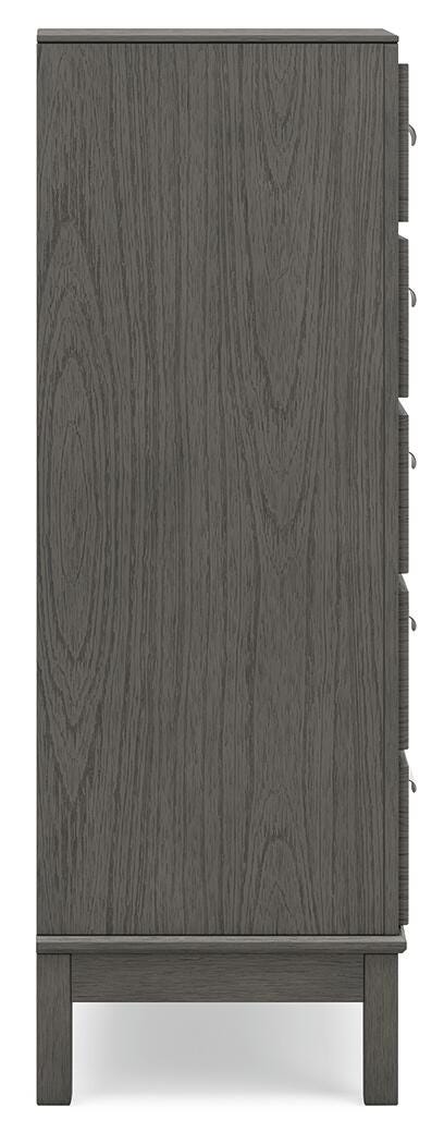 Mazing Chest of Drawers in Gray, side view