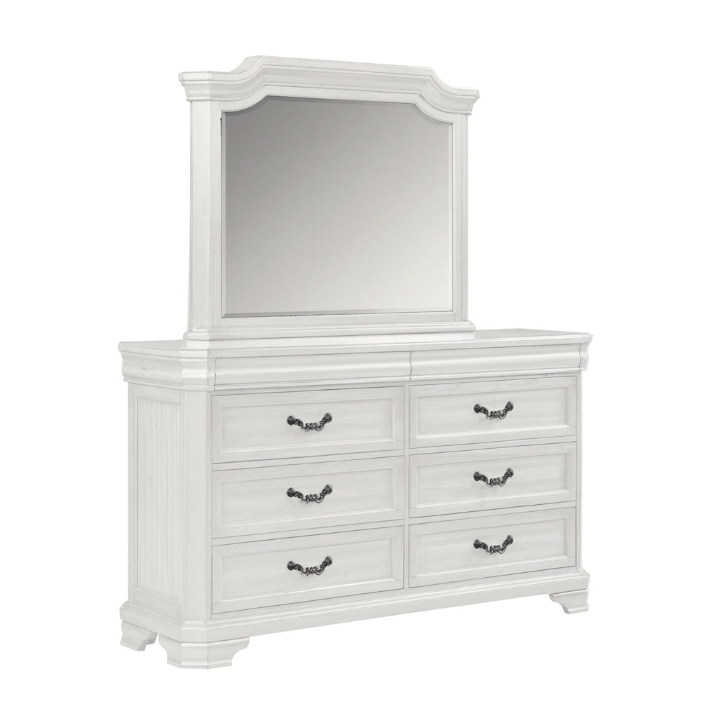 Lyndhurst Landscape Mirror- Vintage White