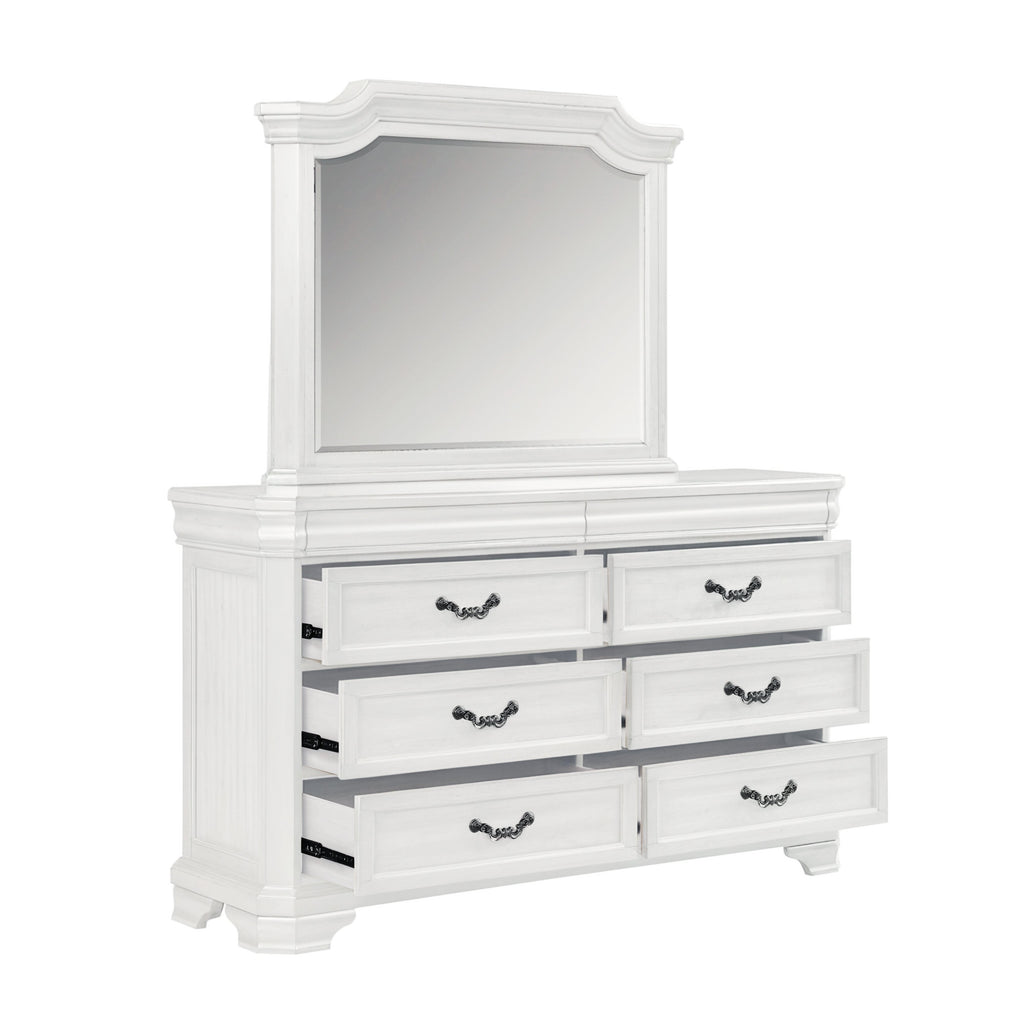 Lyndhurst Landscape Mirror- Vintage White