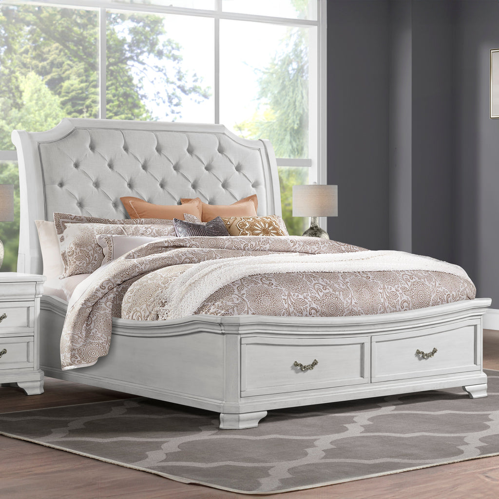 Lyndhurst 5''0" Queen Bed - Vintage White