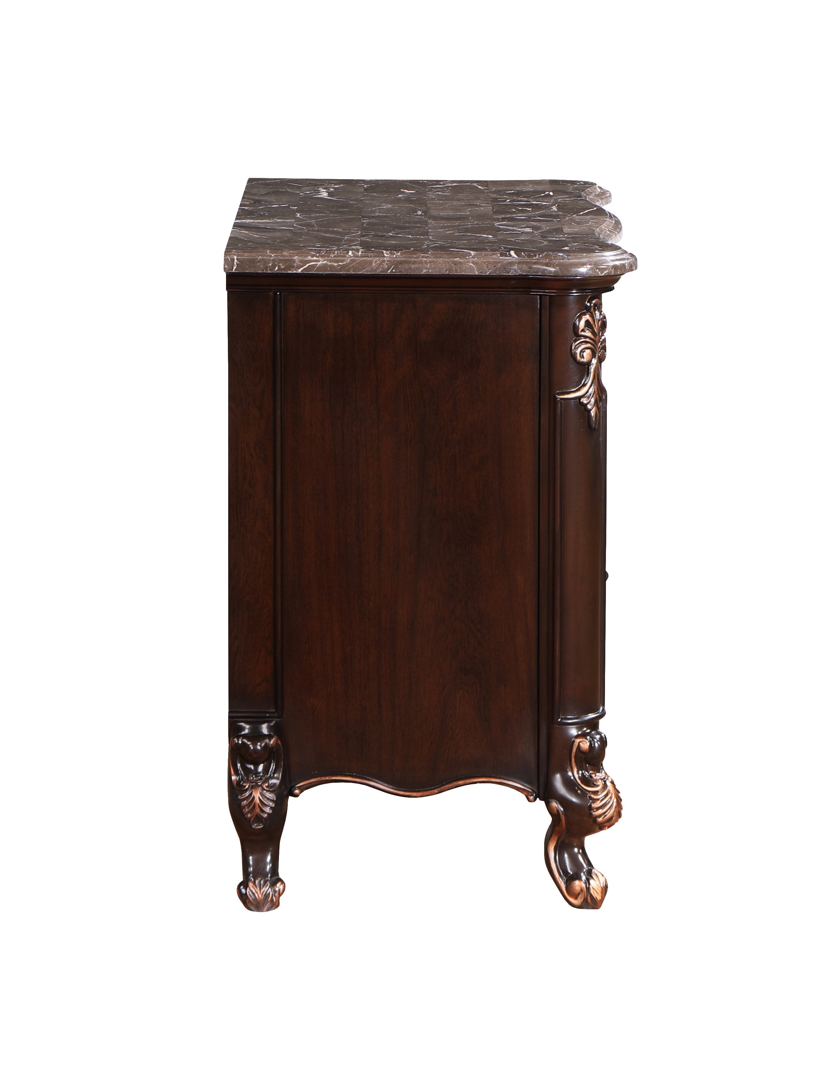 Constantine Nightstand w/Marble Top-Cherry