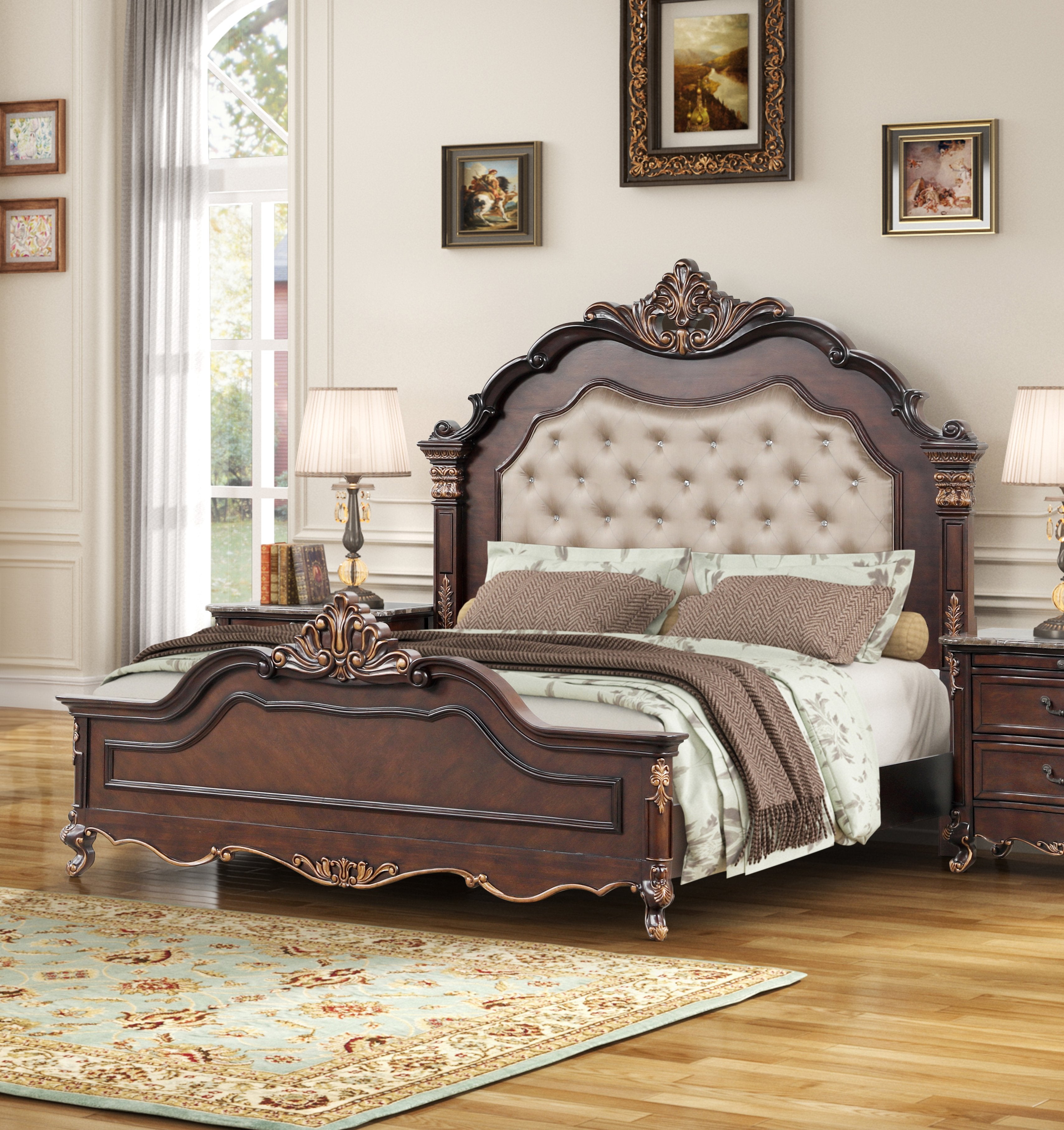 Constantine King Bed - Cherry