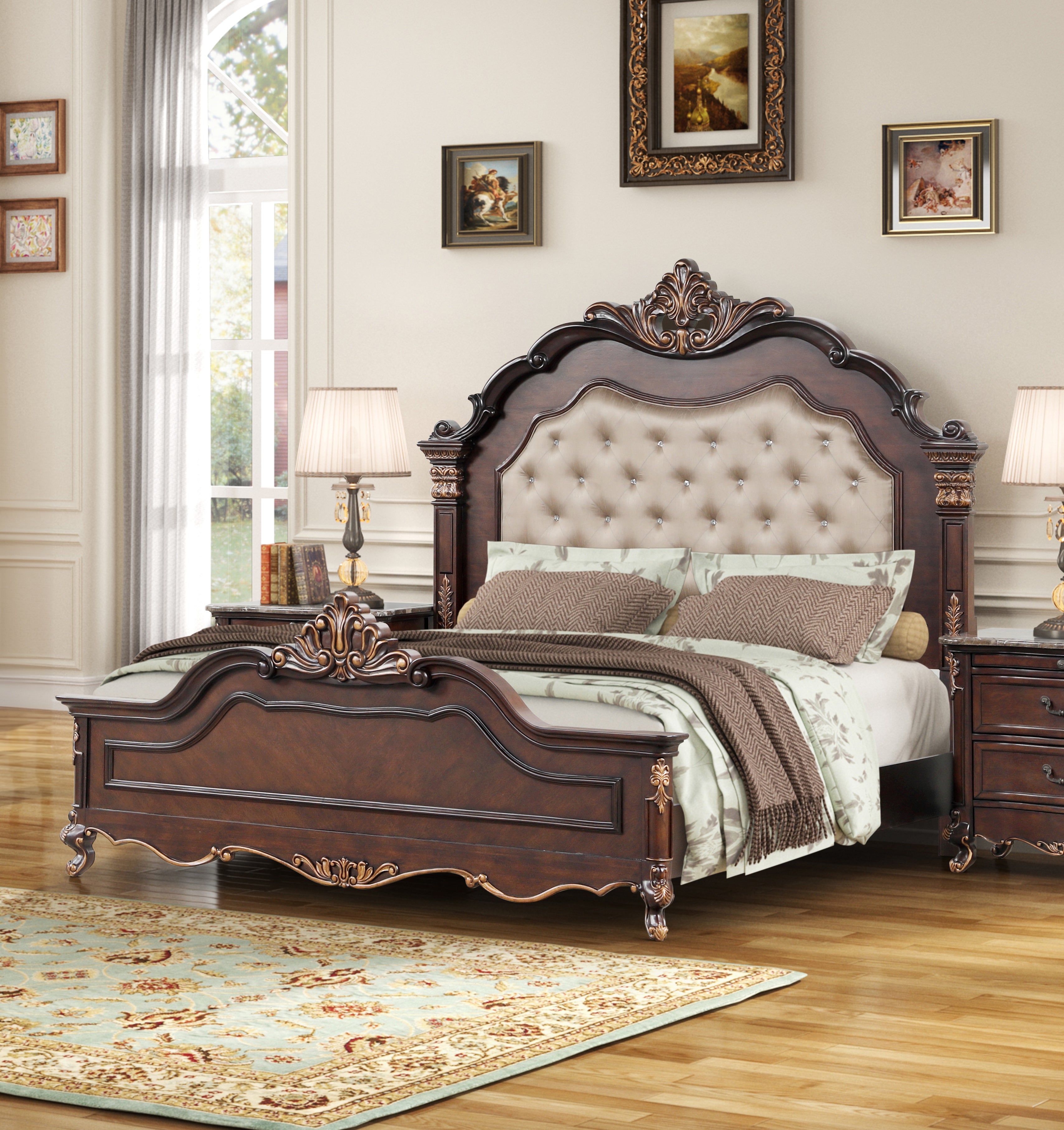 Constantine King Bed - Cherry