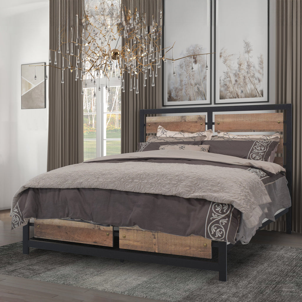 Elk River Hb,Fb, & Cal King Bed - Rustic