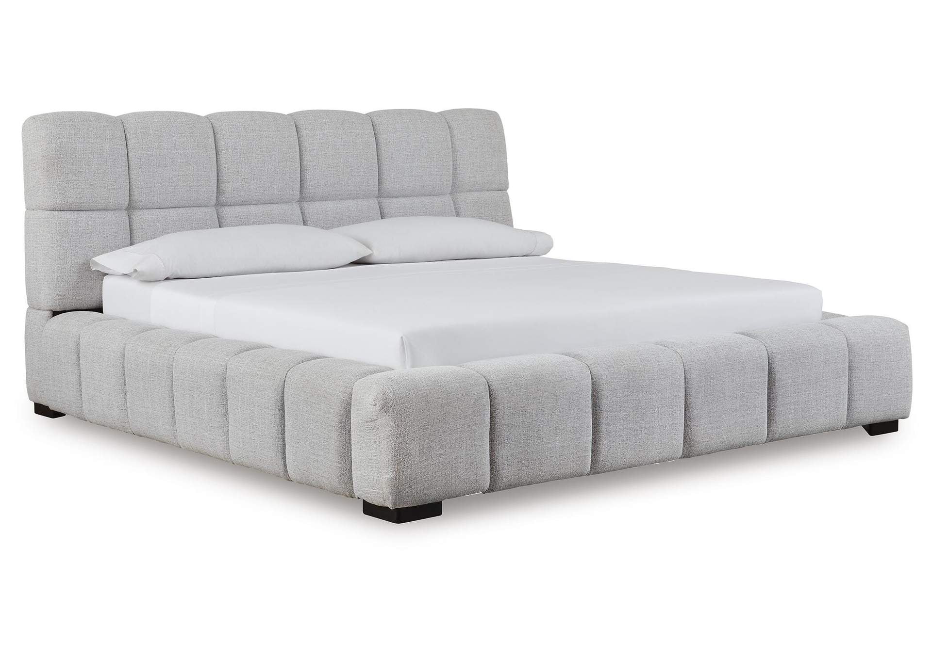 Grendusk California King Upholstered Bed angled view