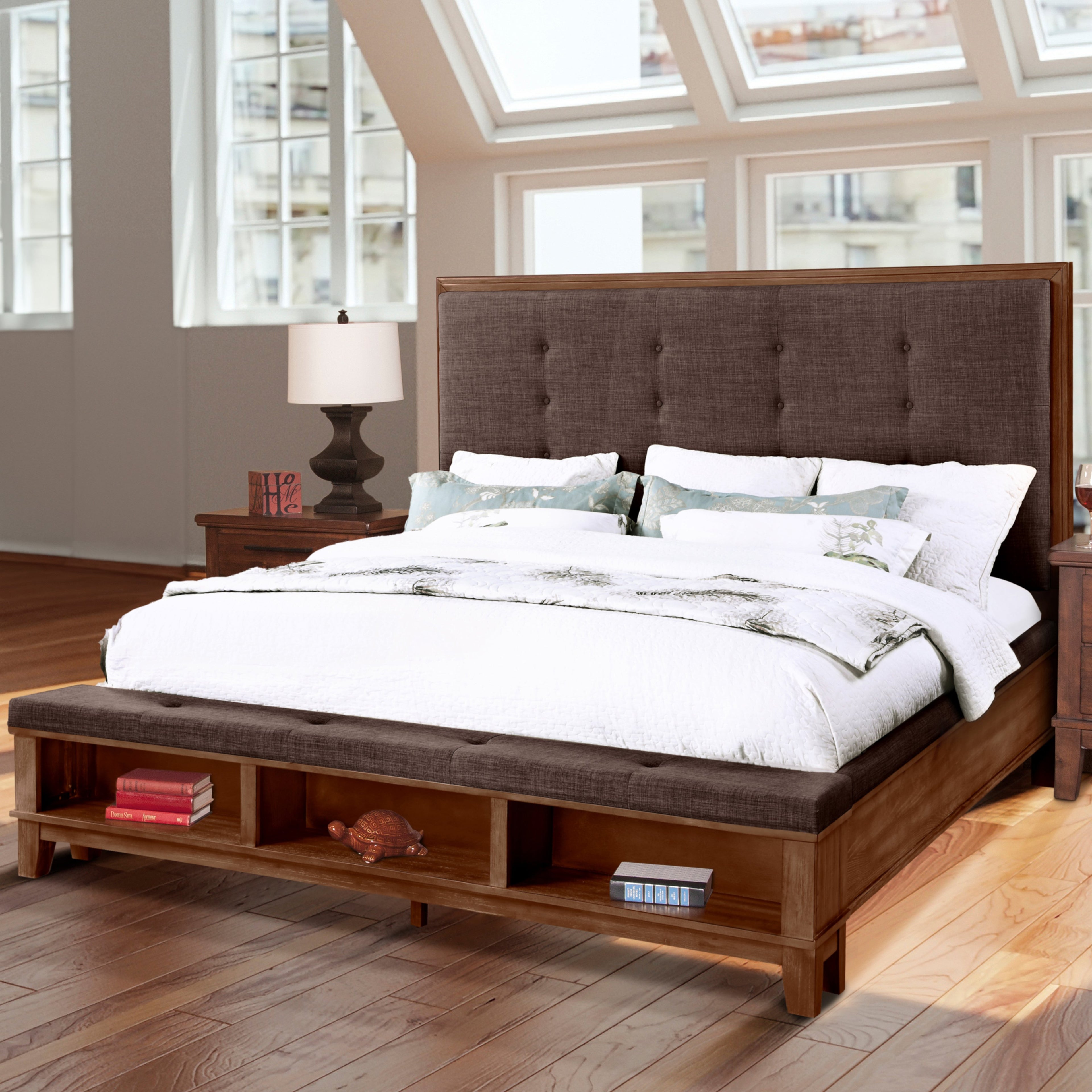 Cagney K King Bed - Chestnut