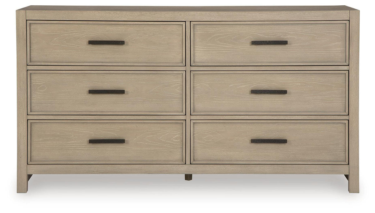 Calmoro Dresser in Gray, front view