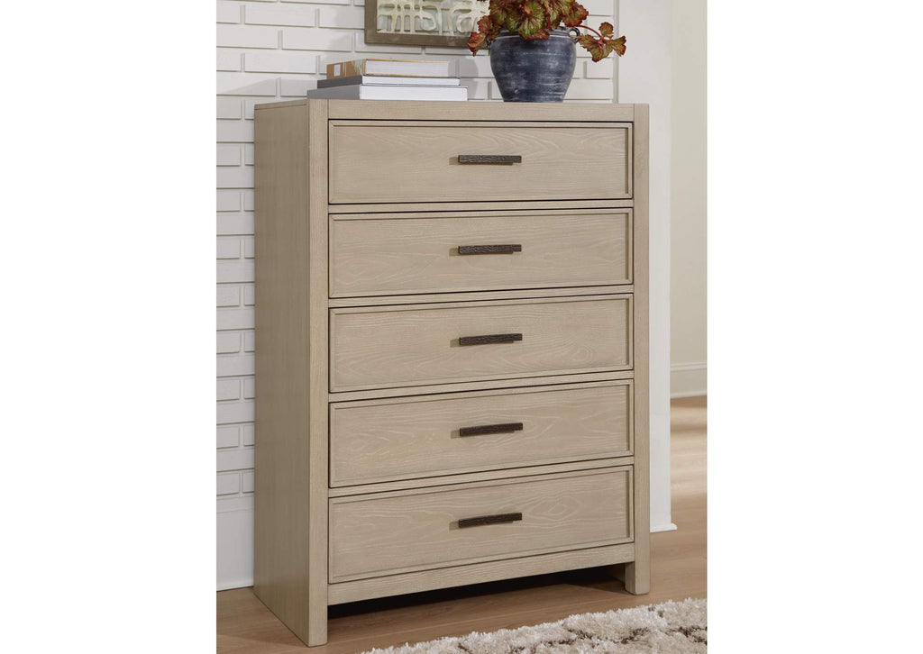 Calmoro California King Bookcase Bed with Mirrored Dresser, Chest and 2 Nightstands