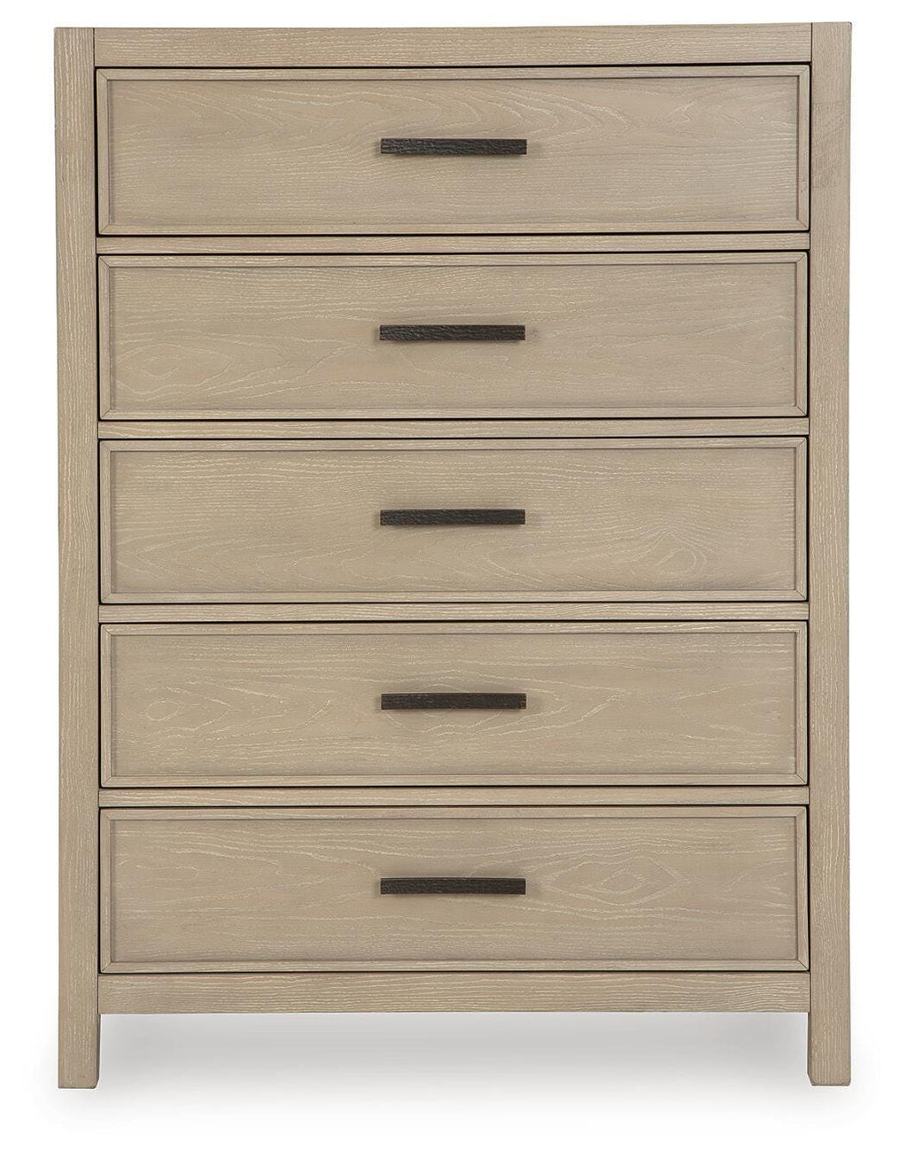 Calmoro Chest of Drawers in Gray, front view