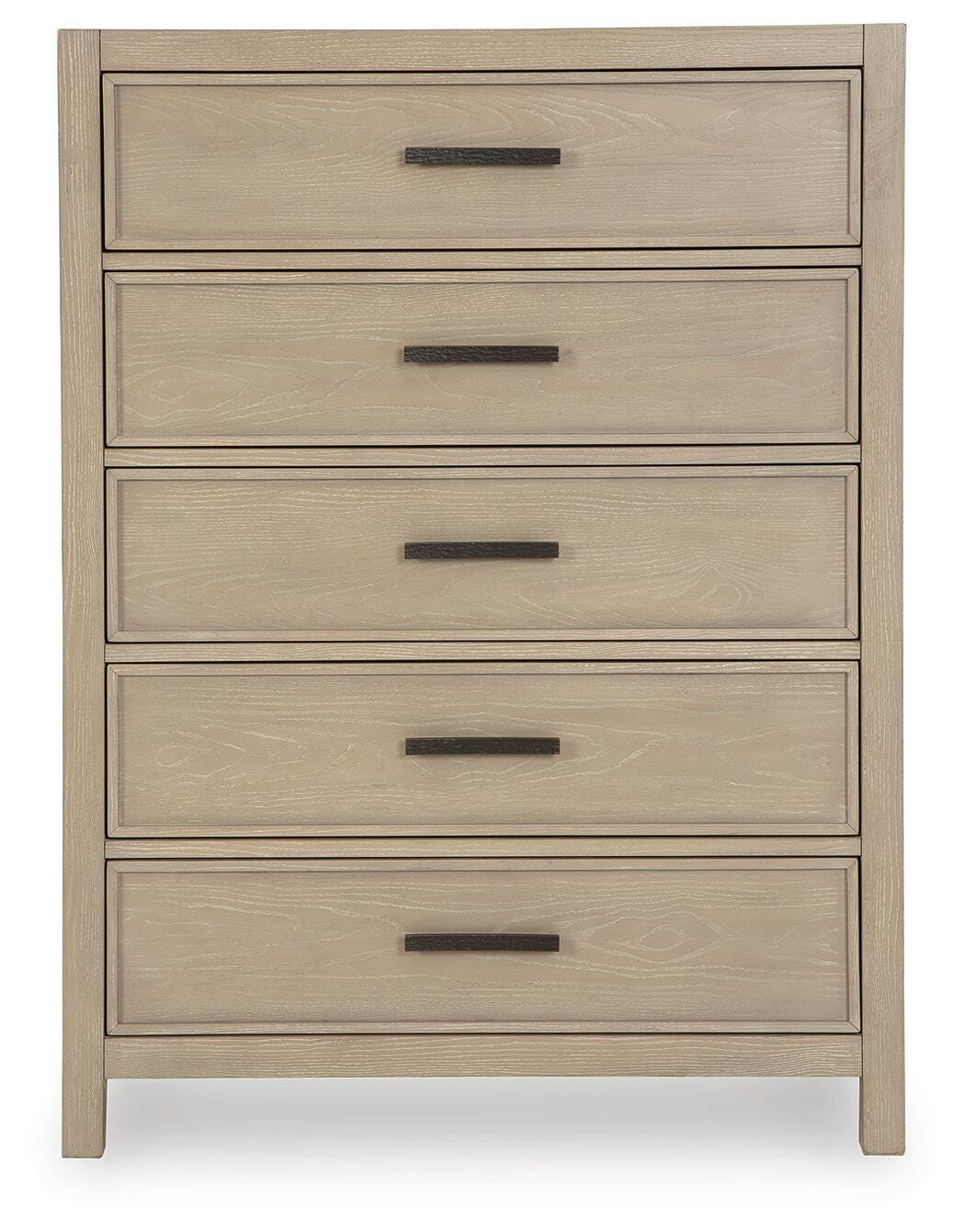 Calmoro Chest of Drawers in Gray, front view