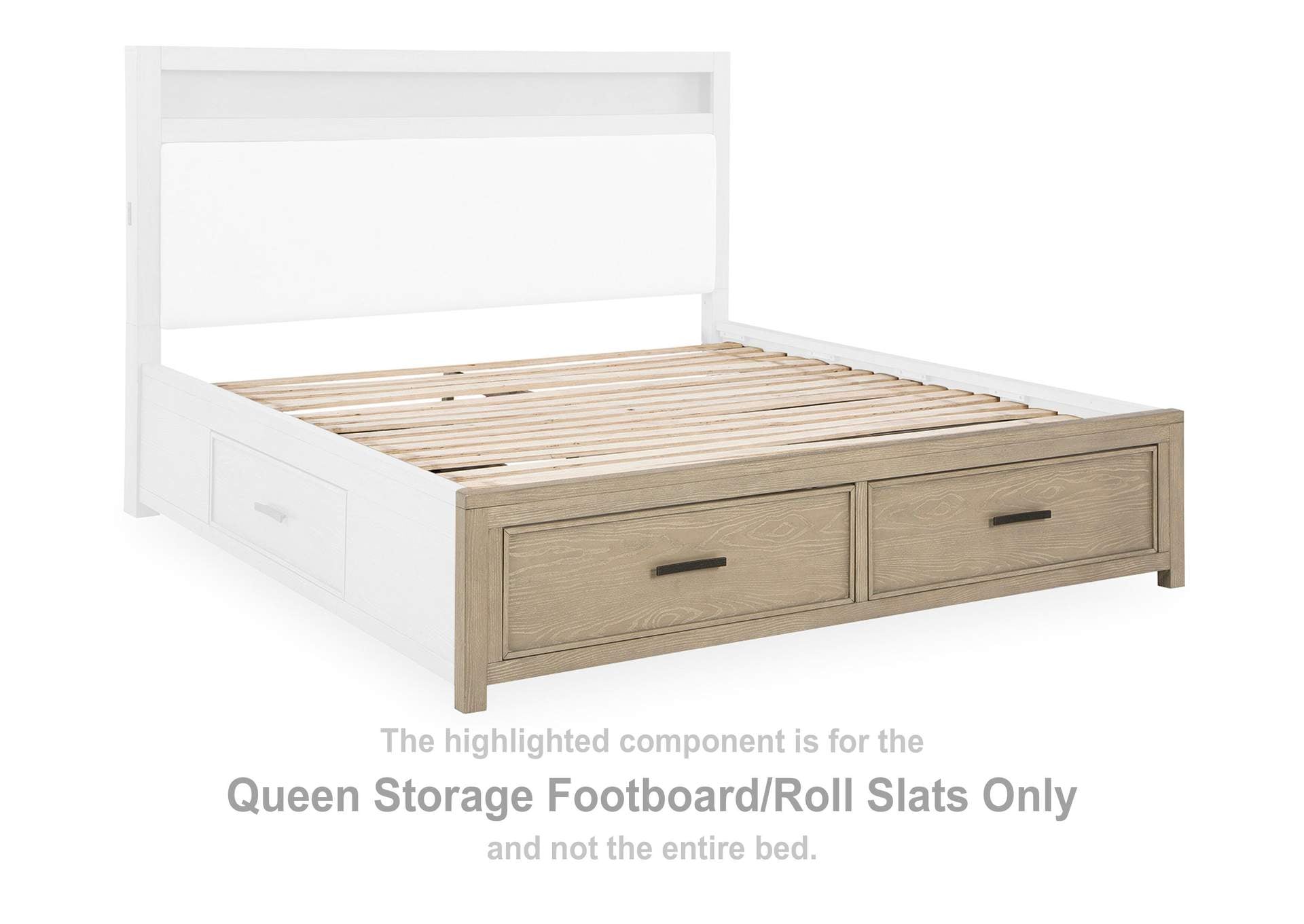 Calmoro Queen Bookcase Bed with Mirrored Dresser